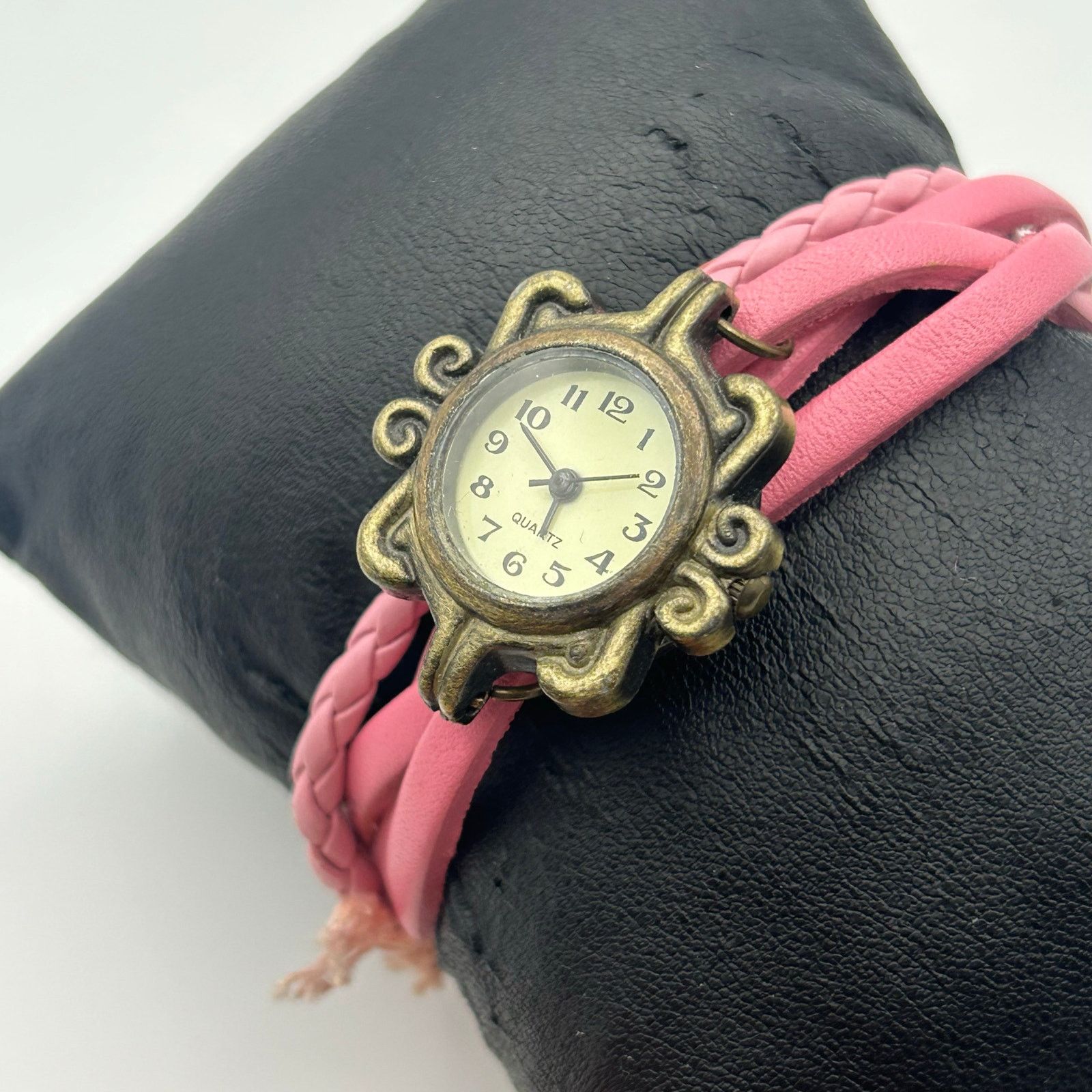 Other Boho Womens Analog Watch Bracelet Pink Snap Band New Battery Size ONE SIZE - 2 Thumbnail