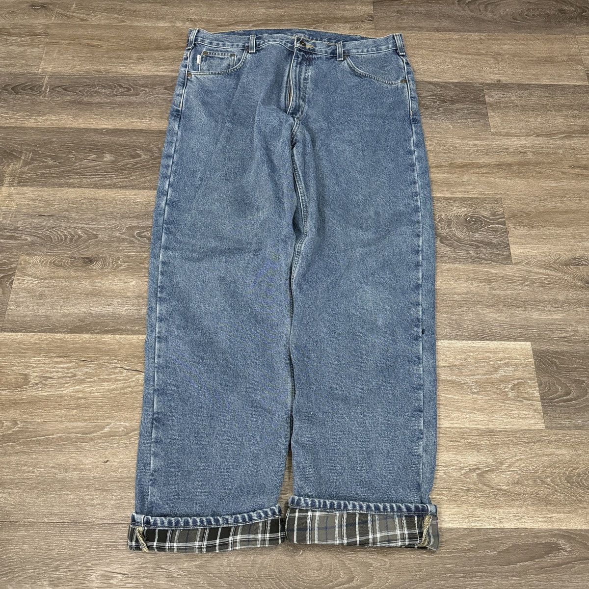 Carhartt × Vintage Vintage Y2K Carhartt blanket lined navy blue denim jeans Size US 38 / EU 54 - 3 Thumbnail