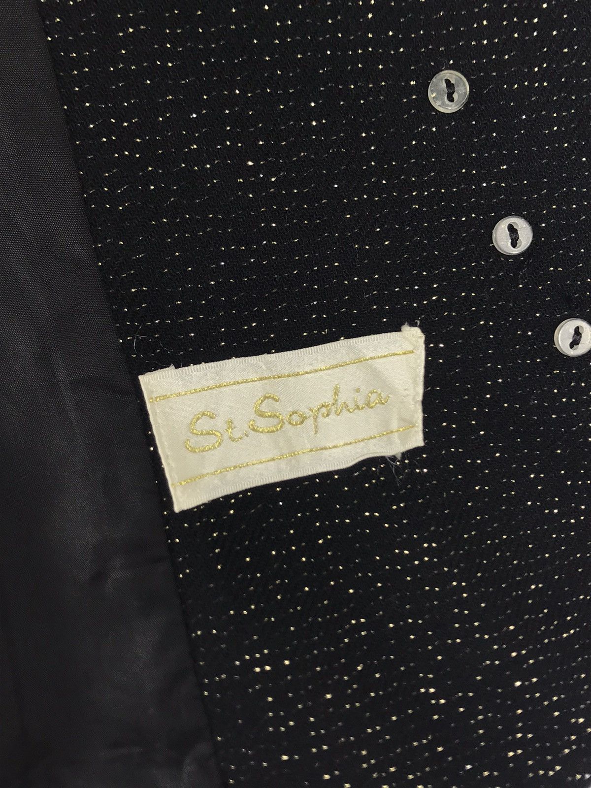 Vintage 🔥Nice Design Lanificio Ferrarin Italy Cropped Coat Jacket Size S / US 4 / IT 40 - 9 Thumbnail