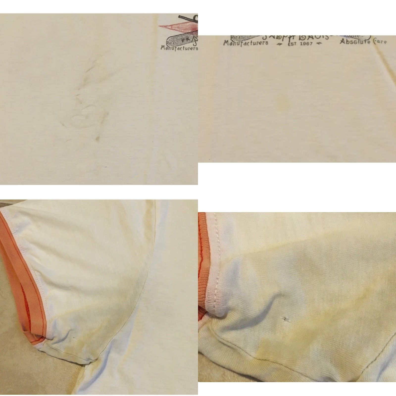 Nautica Vtg 90s Polo Ralph Lauren Canoeing Shirt M White Distressed Ringer Sailing Surf Yachting Beach Vintage Polo Ralph Lauren Mens Shirt Size US M / EU 48-50 / 2 - 8 Thumbnail
