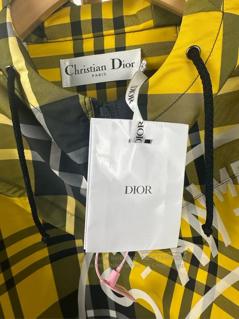Dior Dior Yellow plaid hooded jacket Size S / US 4 / IT 40 - 4 Thumbnail