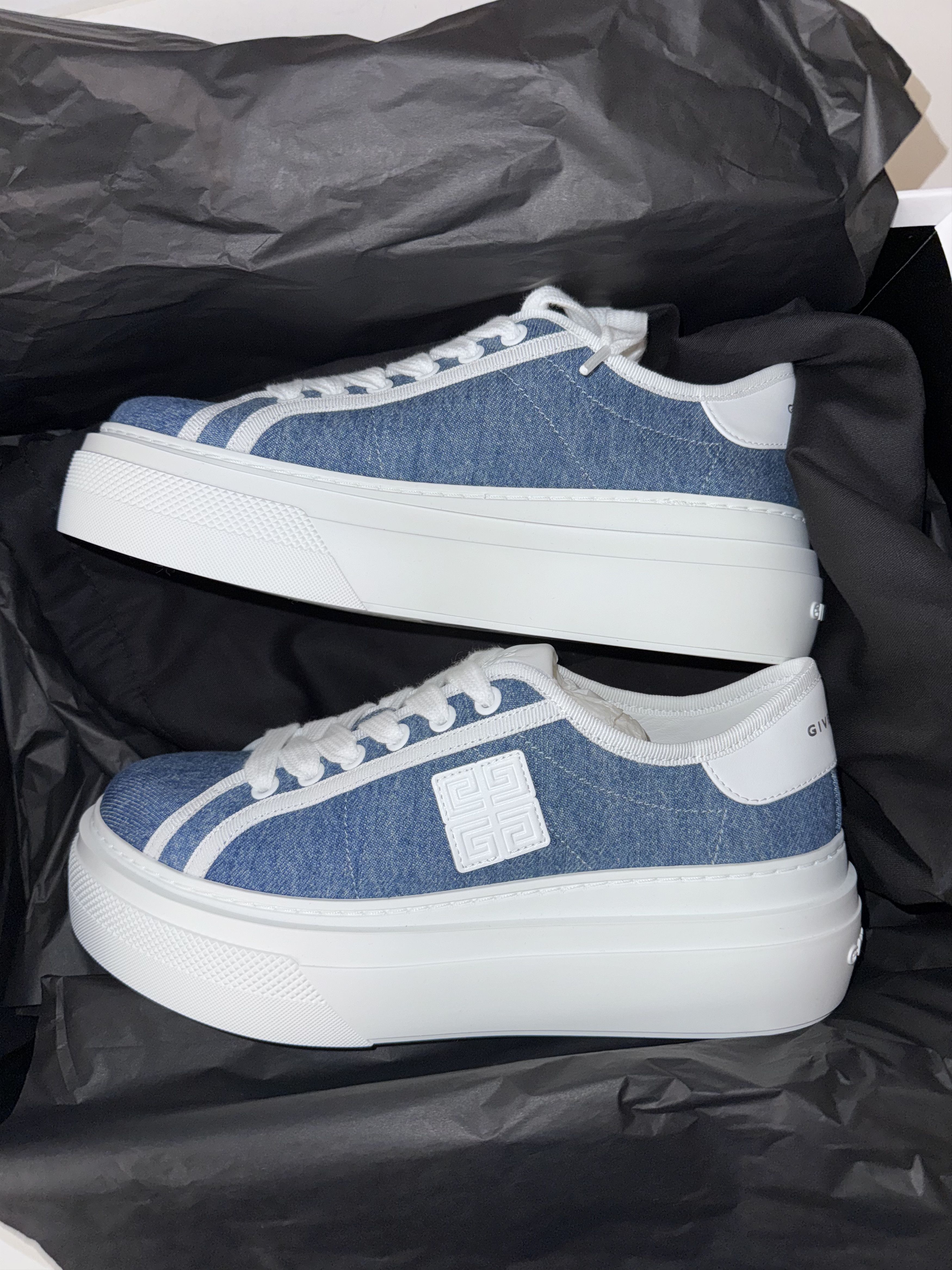 Givenchy Givenchy City Platform (“City Plateform”) Denim Sneakers Size US 6 / IT 36 - 5 Thumbnail
