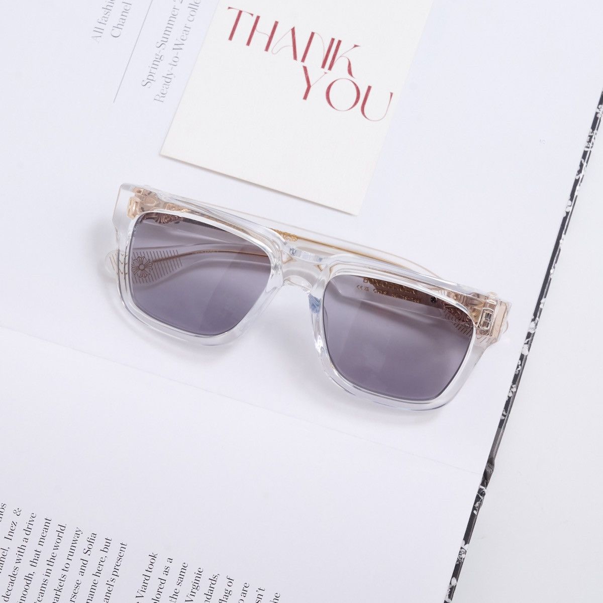 Chrome Hearts CHROME HEARTS BOX-OFFICER CRYSTAL SUNGLASSES Size ONE SIZE - 6 Thumbnail