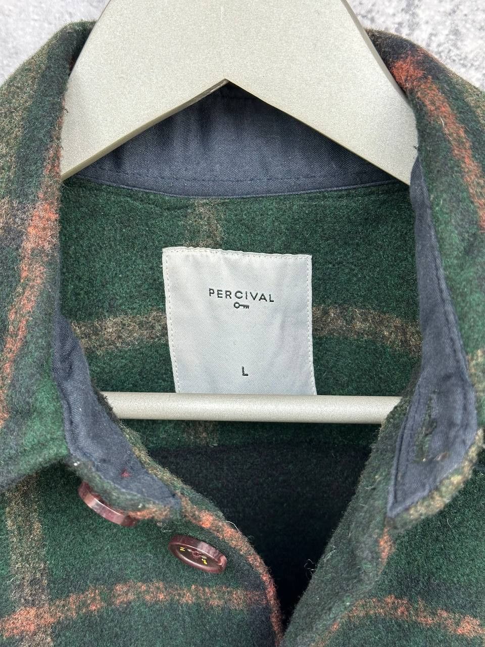 Percival Percival Dax Check Jacket Borg Lined Green Shacket Overshirt Size US L / EU 52-54 / 3 - 11 Thumbnail