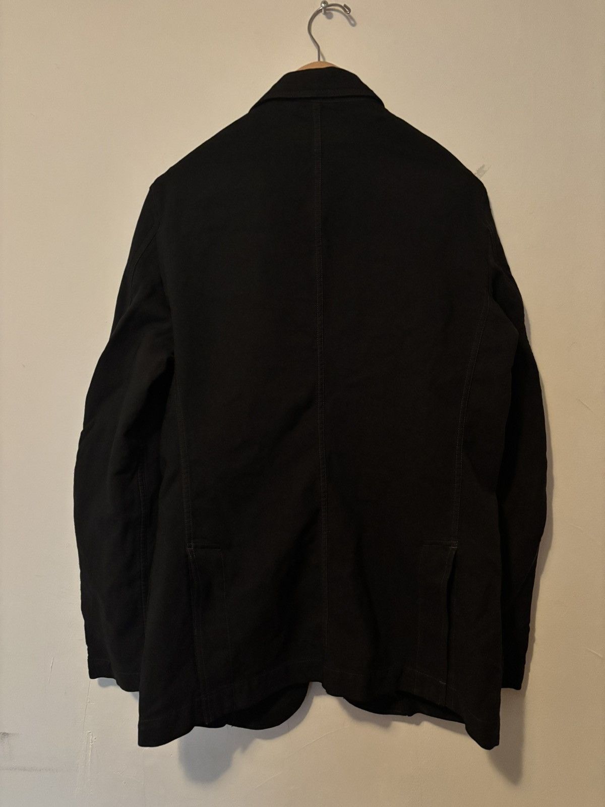 Comme des Garcons Homme Deux COMMES DES GARCONS HOMME DEUX BLACK WASHED POLY BLAZER Size 42R - 2 Thumbnail