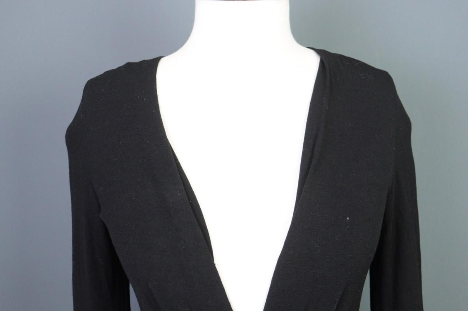Dsquared2 Dsquared 2 Black Wool A-Line Style V-Neck Dress Size XS Size XS / US 0-2 / IT 36-38 - 4 Thumbnail