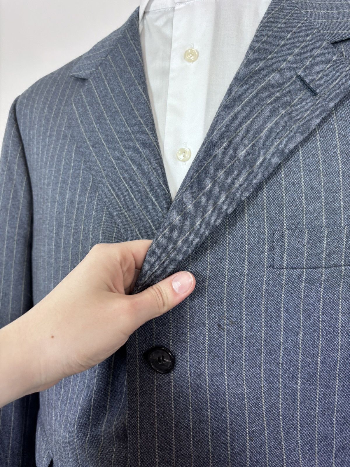 Brioni Brioni Nomentano Men’s 2-Piece Blue Pinstripe Wool Suit Size 48R - 7 Thumbnail
