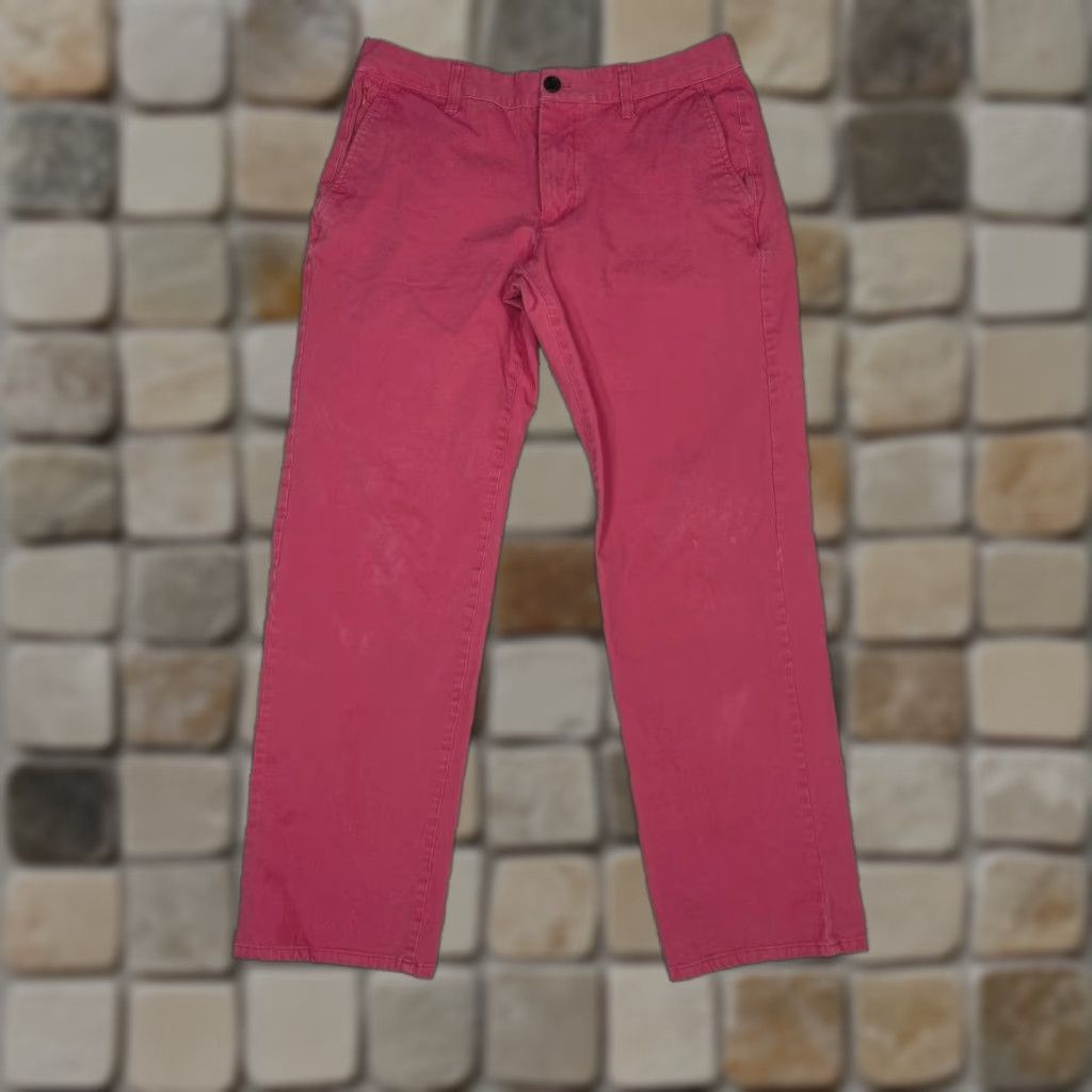 Bonobos Bonobos Chino Pants Mens 32x30 Pink Cotton Stretch Pockets Low Rise Straight Leg Size US 32 / EU 48 - 1 Thumbnail