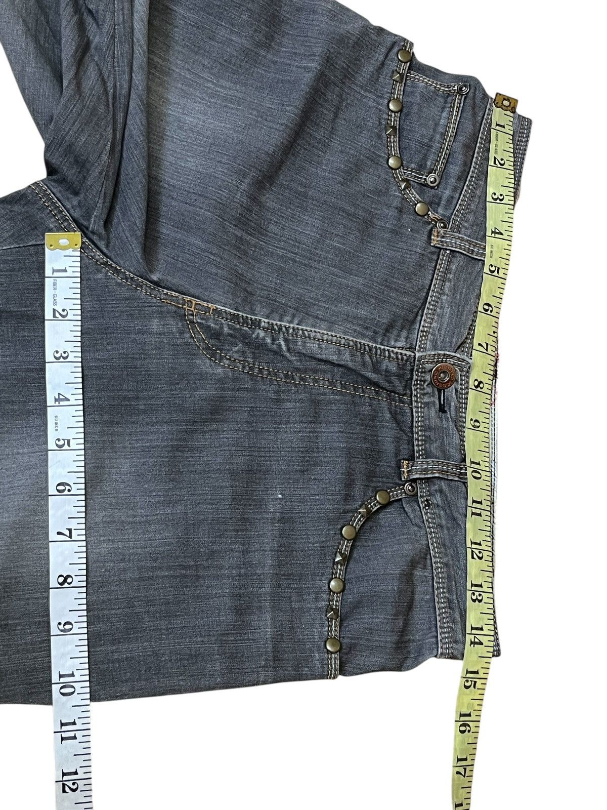 Hiroko Koshino Homme JAPANESE CULTURE “HIROKO KOSHINO” WITH STUDDED FLARED JEANS Size US 29 - 14 Thumbnail