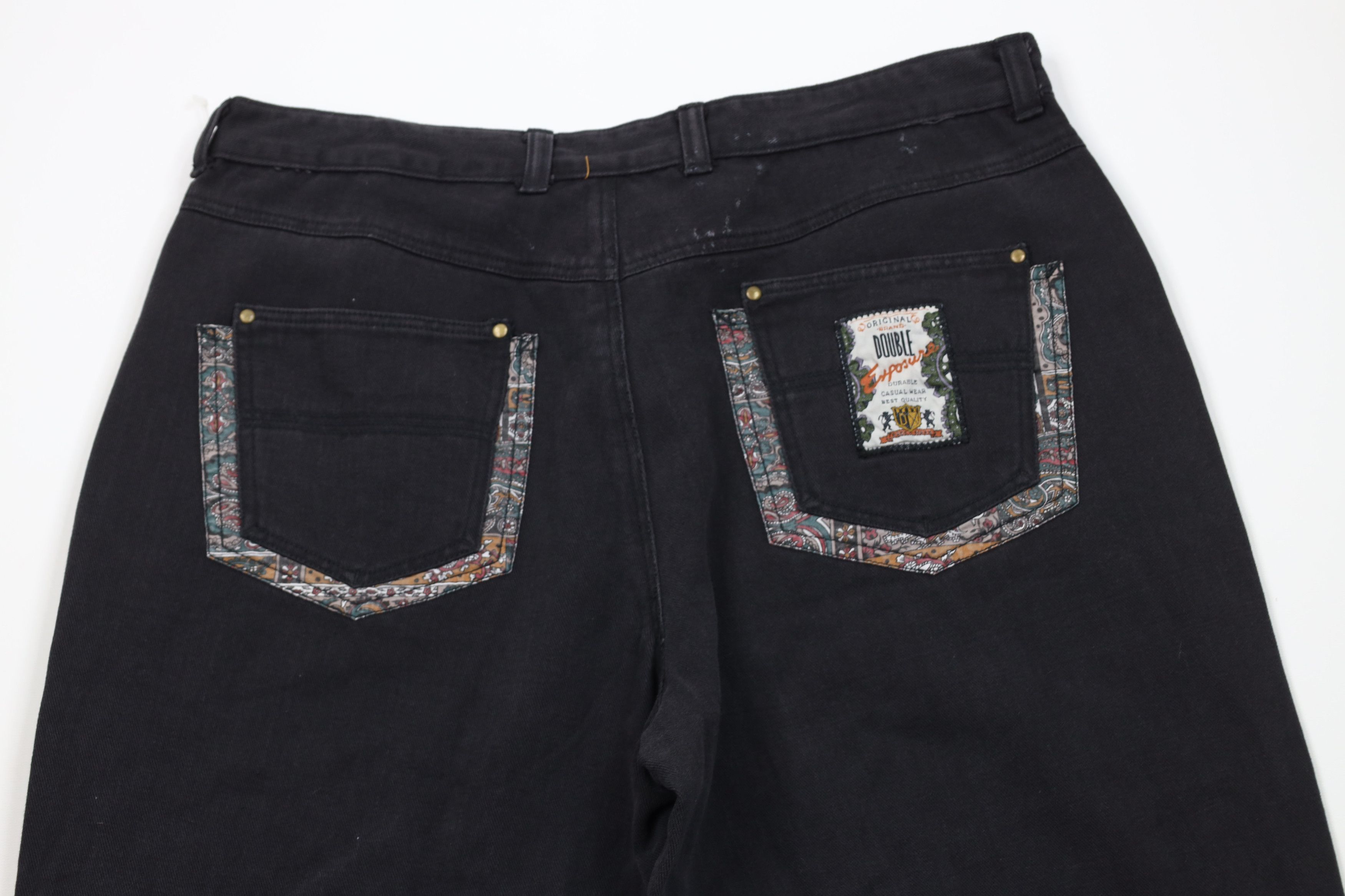 Vintage Deadstock Vintage 90s Streetwear Paisley Baggy Denim Jeans Size US 38 / EU 54 - 11 Thumbnail