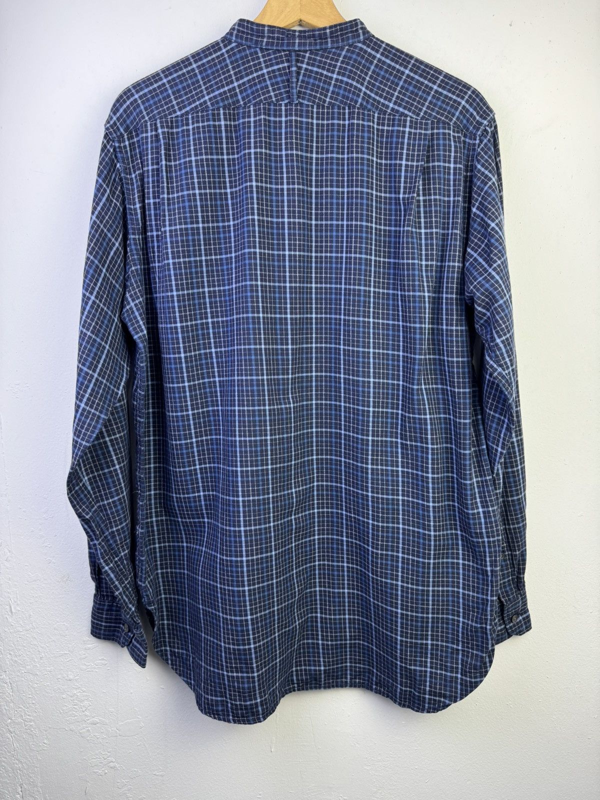 Engineered Garments Engineered Garments banded collar shirt in a dark navy Size US M / EU 48-50 / 2 - 8 Thumbnail