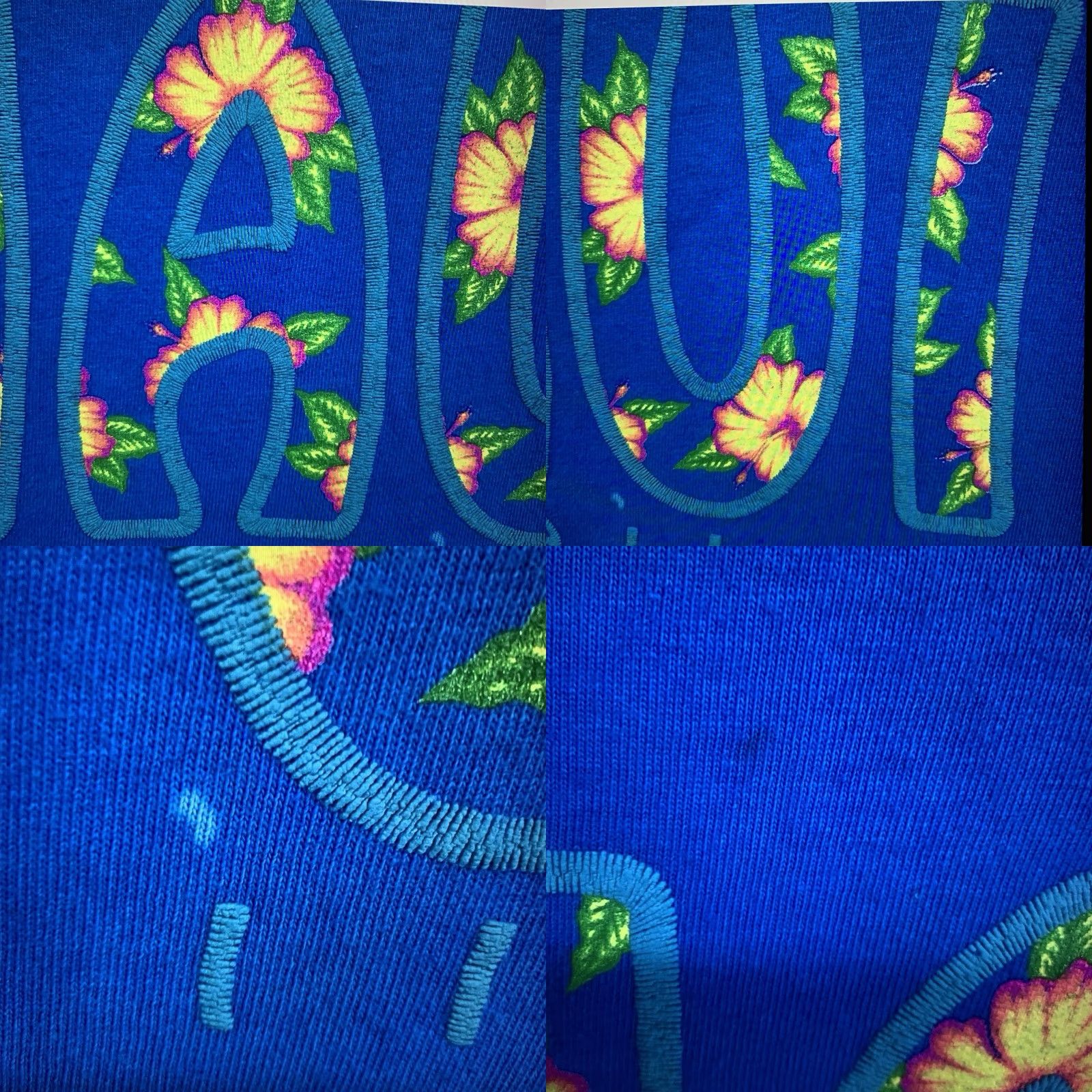 Hanes VINTAGE Hanes T-Shirt Mens XL Blue Hibiscus Graphic Maui Hawaii 90s Retro Size US XL / EU 56 / 4 - 8 Thumbnail