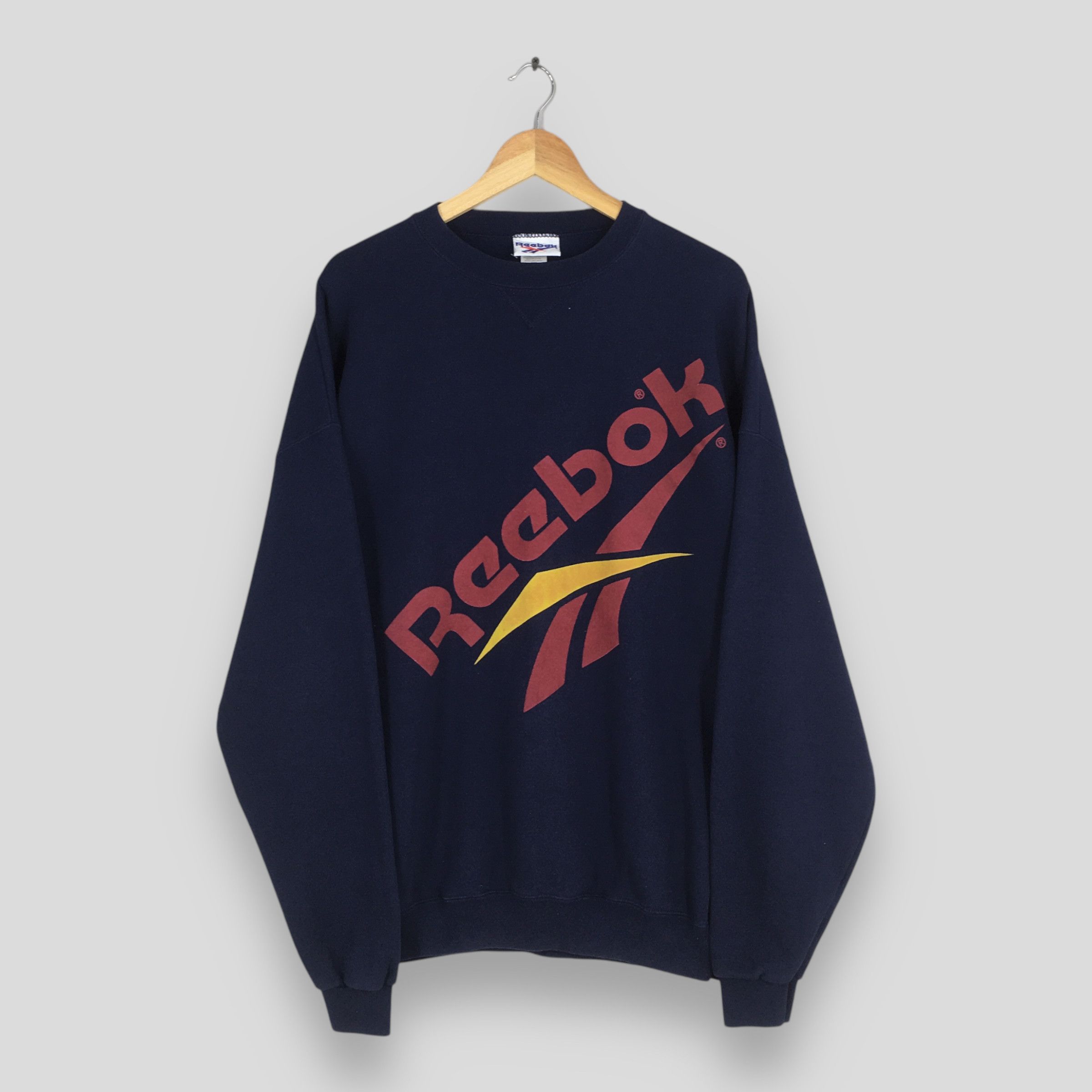 Reebok Vintage 90's Reebok Classic Blue Sweatshirt 2XLarge Size US XXL / EU 58 / 5 - 1 Thumbnail