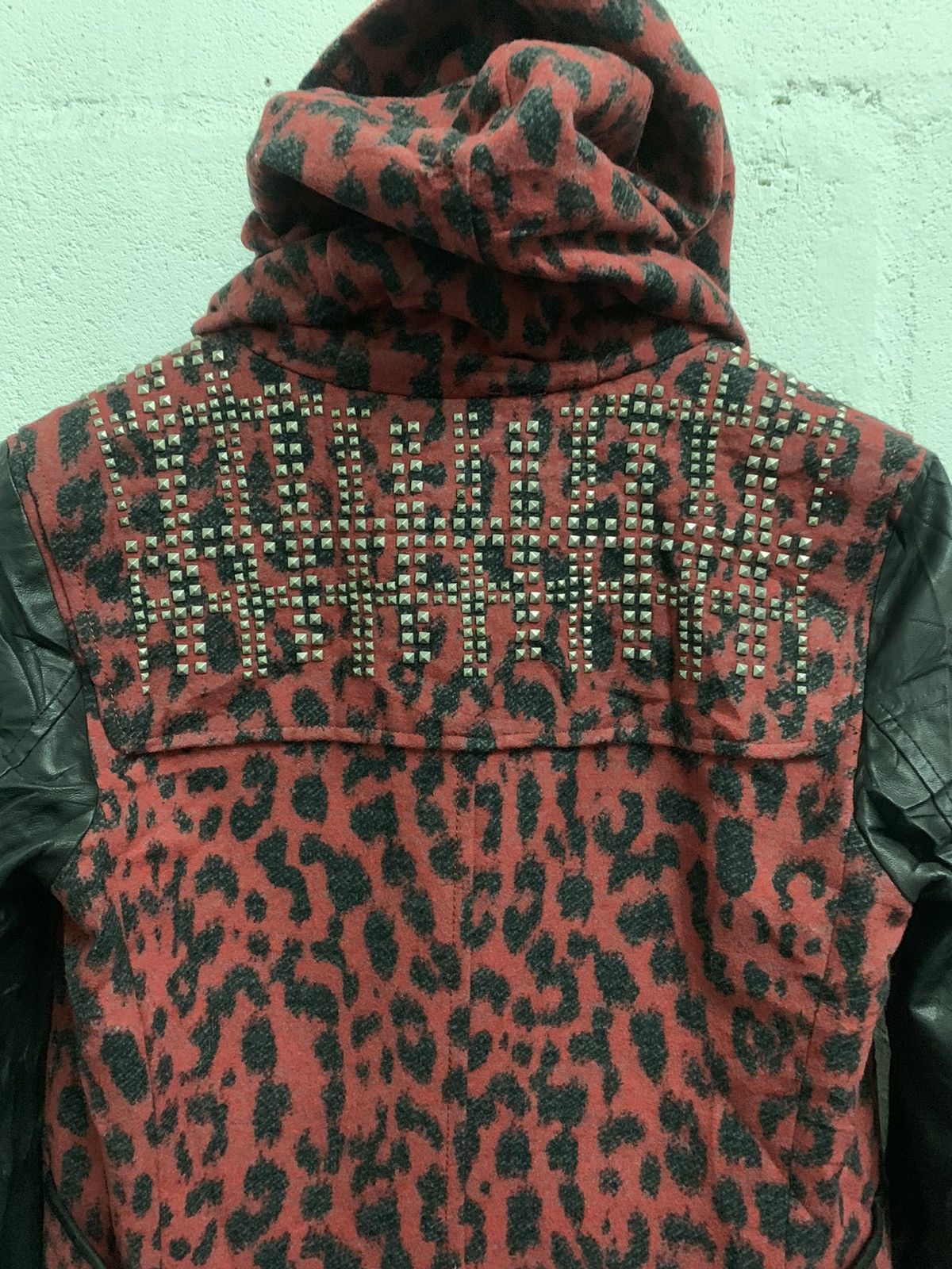 Diesel Diesel Coat Wool Blend Cheetah Contrast Leather Sleeve Size XS / US 0-2 / IT 36-38 - 8 Thumbnail