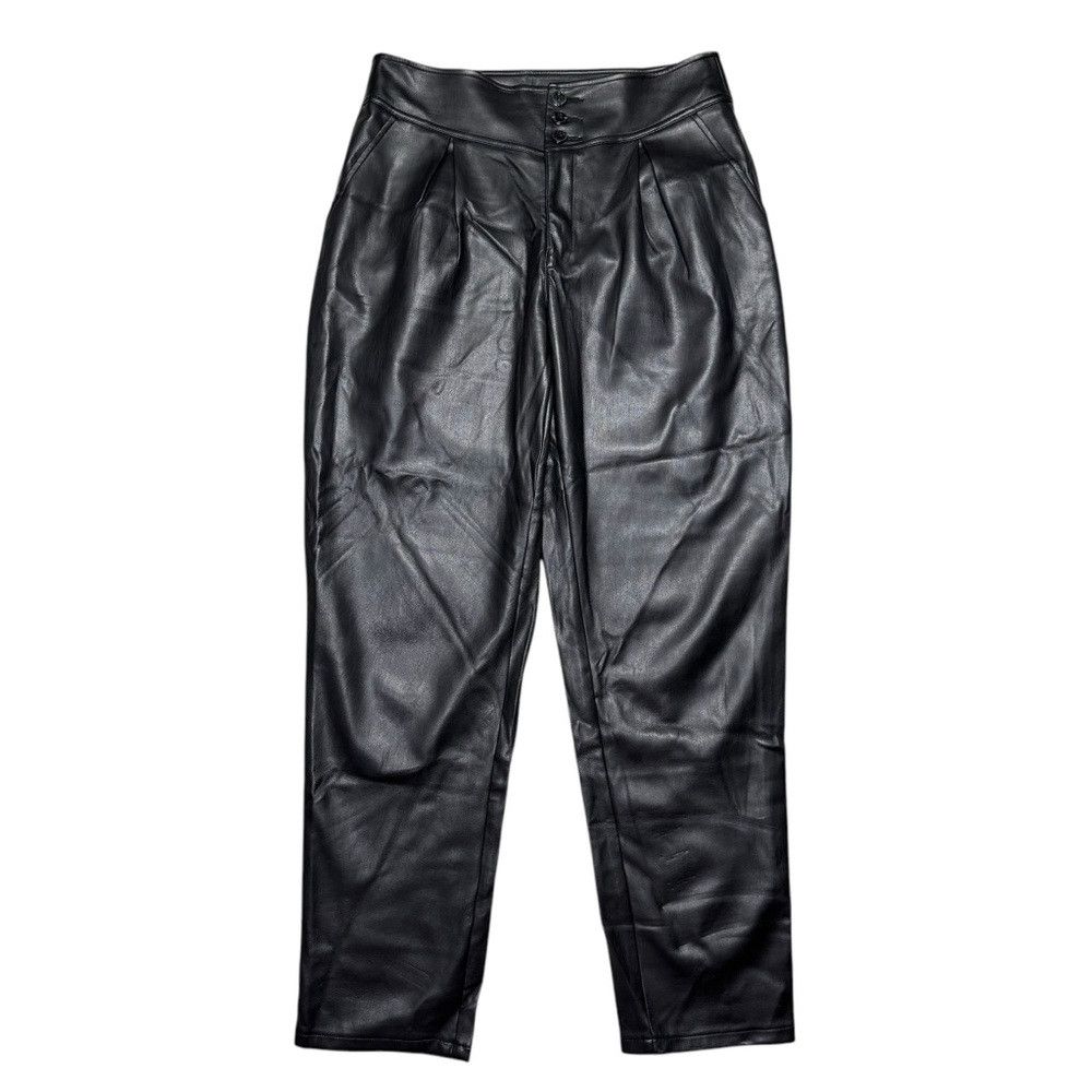 I.N.C INC International Concepts Pleated Faux Leather Pants Size Size 32" / US 10 / IT 46 - 3 Thumbnail