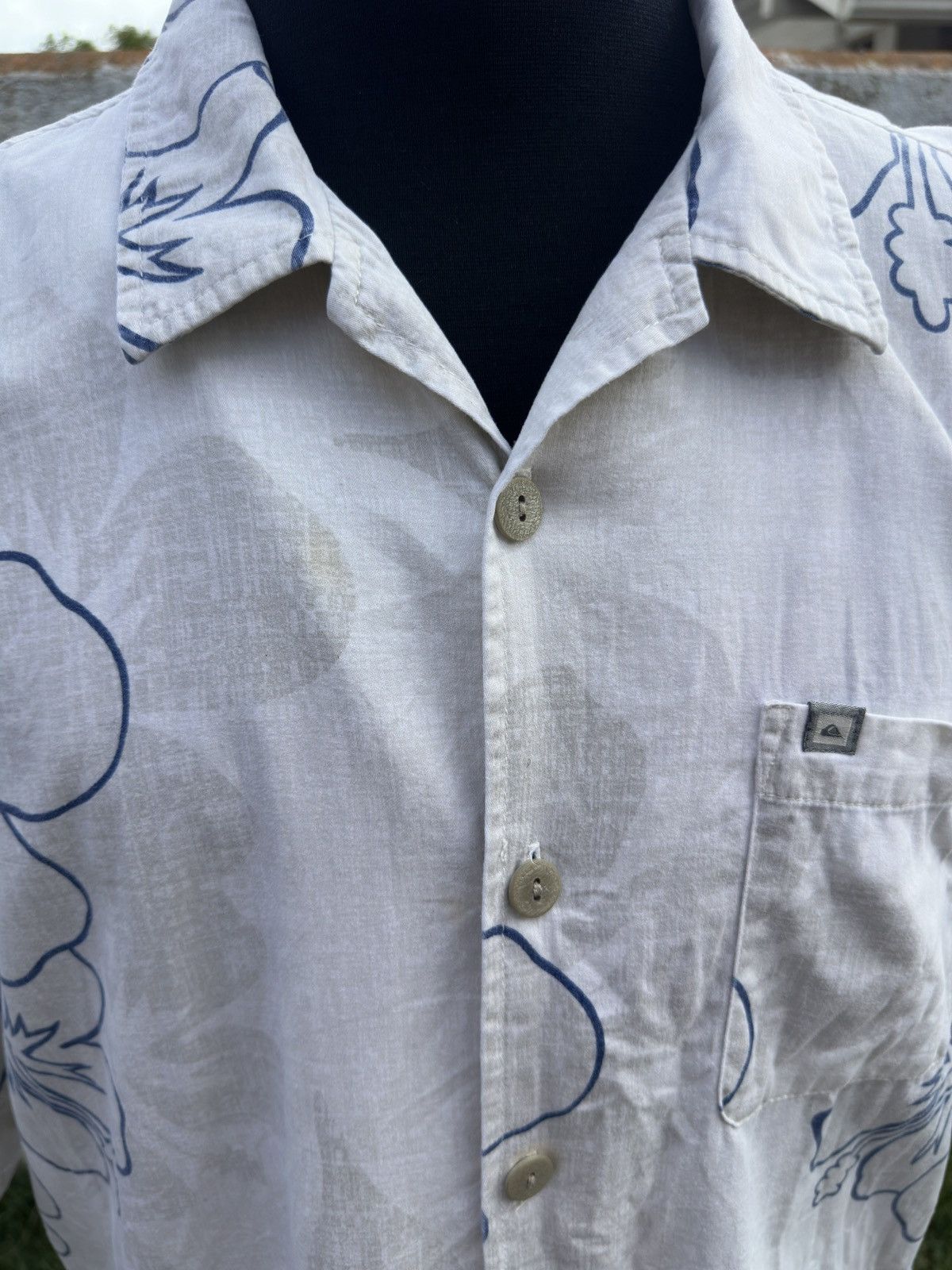 Quiksilver PreOwned Quiksilver Beige Hawaiian Print Men's XL Size US XL / EU 56 / 4 - 3 Thumbnail