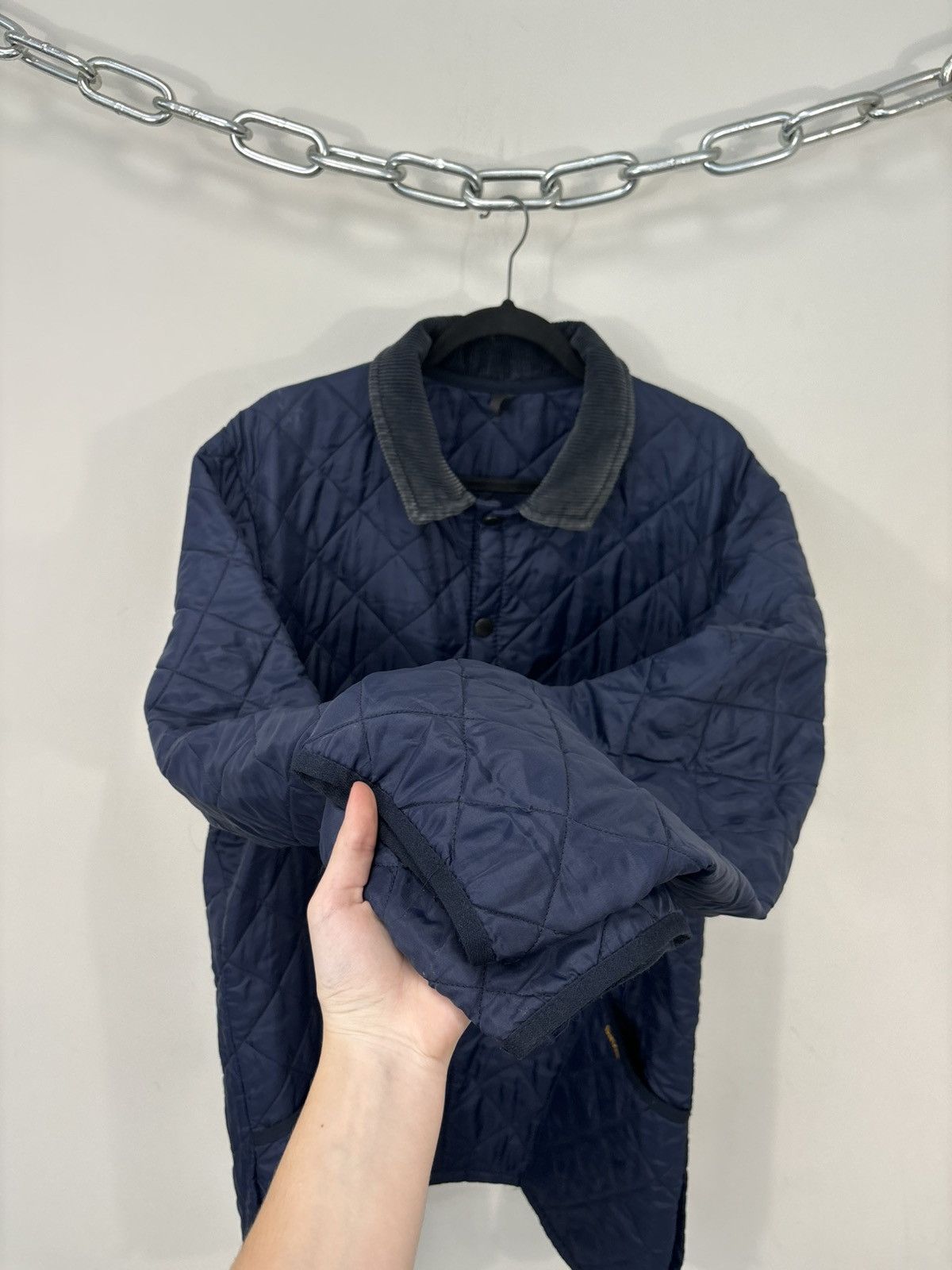Barbour Barbour Vintage Liddesdale Navy Blue Hunting Quilted Jacket Size US XL / EU 56 / 4 - 11 Thumbnail