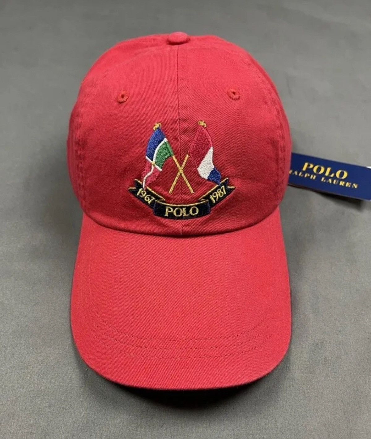 Rare polo ralph buy lauren cross flags cap hat