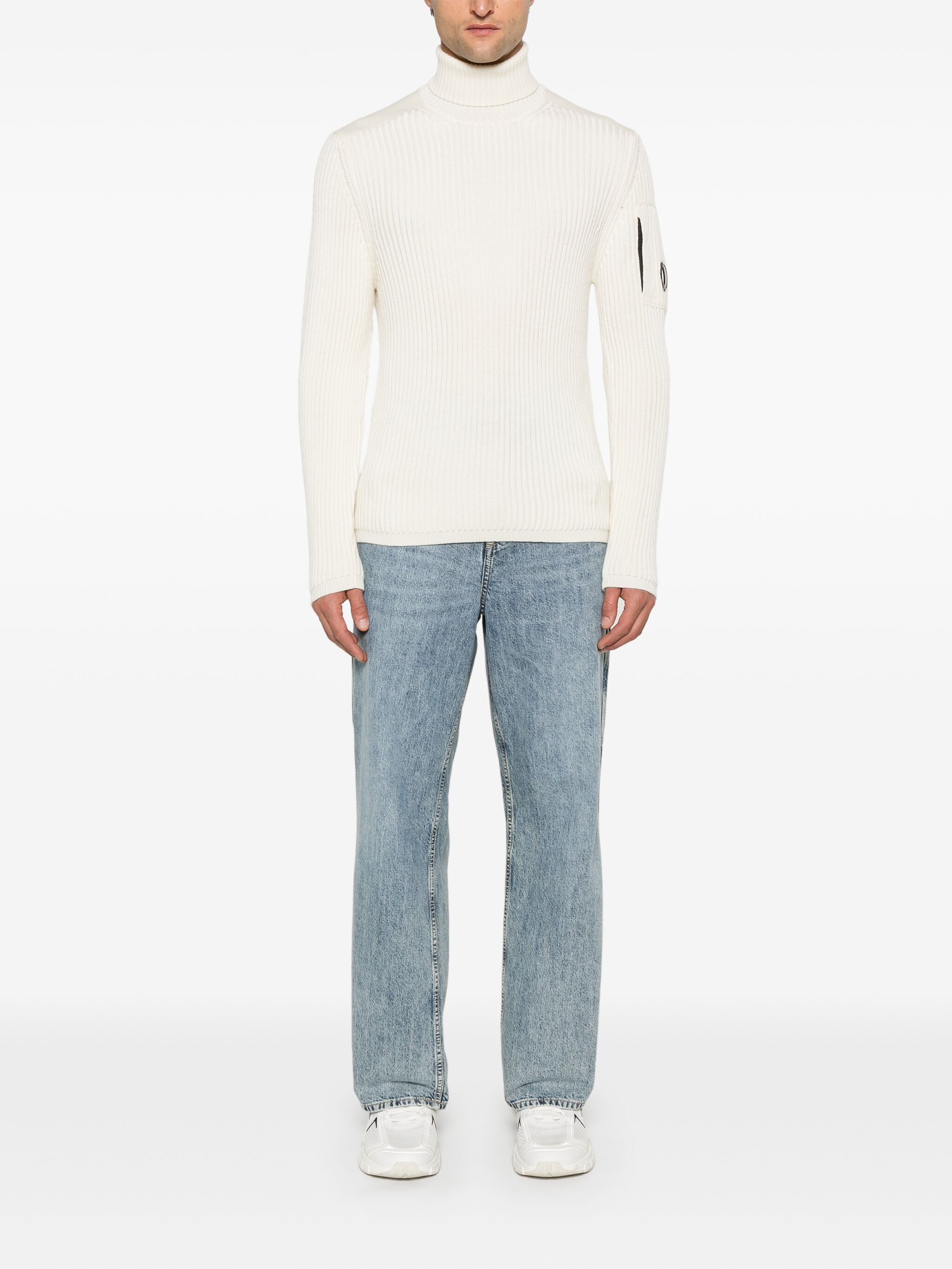 C.P. Company o1y1224 Turtleneck Sweater in Ivory Size US L / EU 52-54 / 3 - 2 Thumbnail
