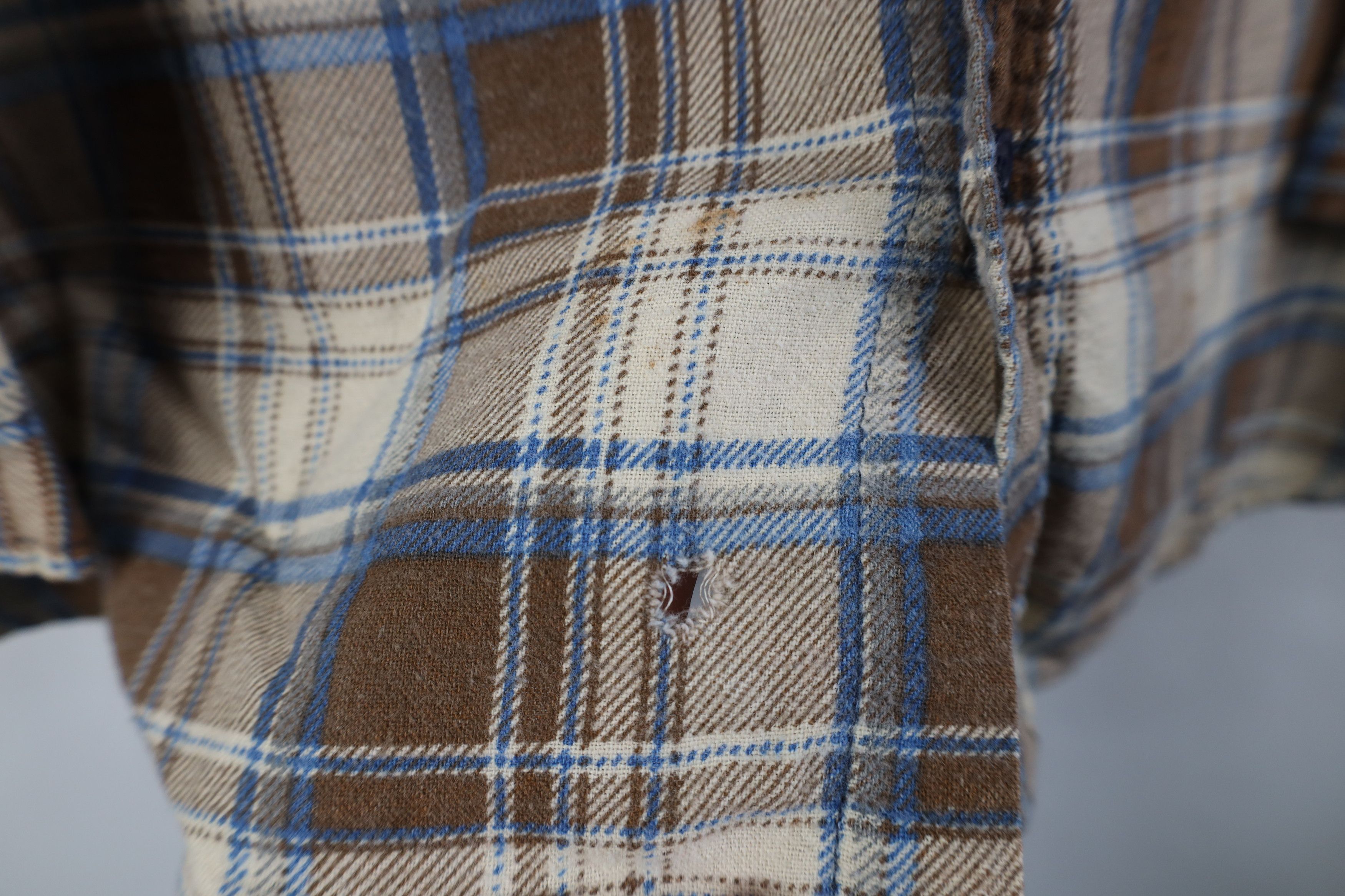 Vintage Vintage 70s Streetwear Flannel Collared Button Shirt Plaid Size US L / EU 52-54 / 3 - 4 Thumbnail