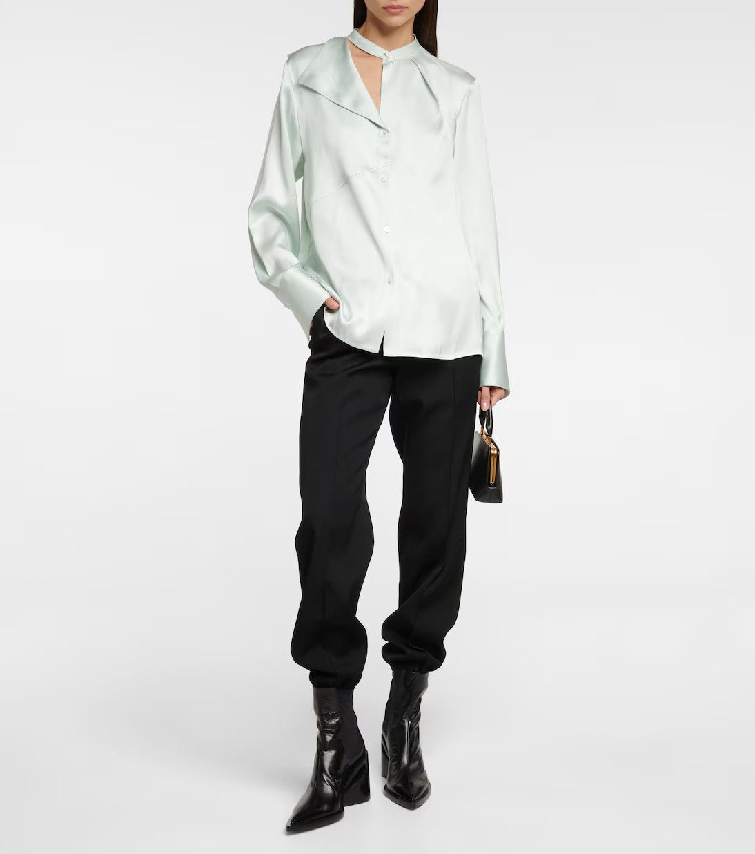 Jil Sander o1y1025 Jogger in Black Size 26" / US 2 / IT 38 - 2 Thumbnail