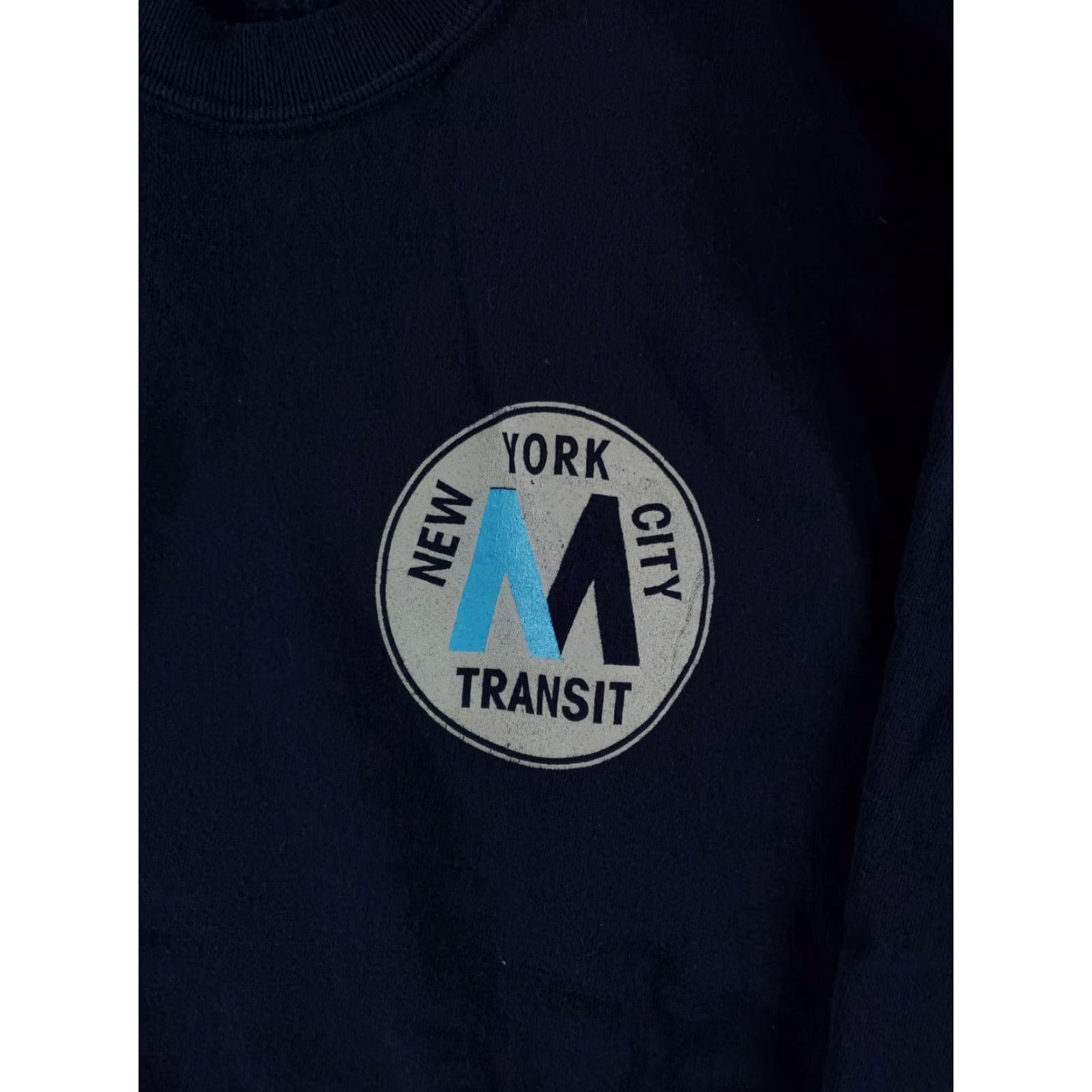 Jerzees VINTAGE Jerzees Sweatshirt NYC Made USA 90s Transit Blue Mens L Shirt Size US L / EU 52-54 / 3 - 2 Thumbnail