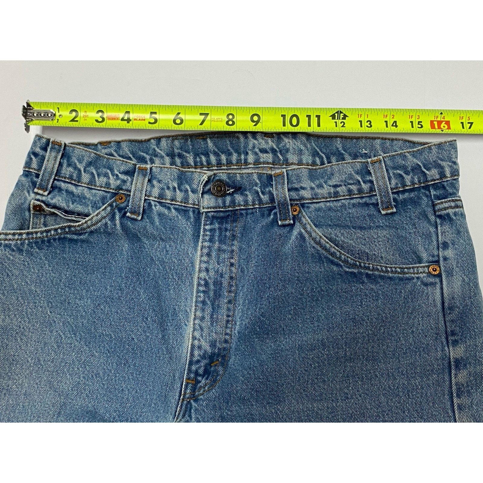 Levi's Vtg Levis Jeans Mens W36xL34 Orange Tab USA 80s Blue Denim Size US 36 / EU 52 - 8 Thumbnail
