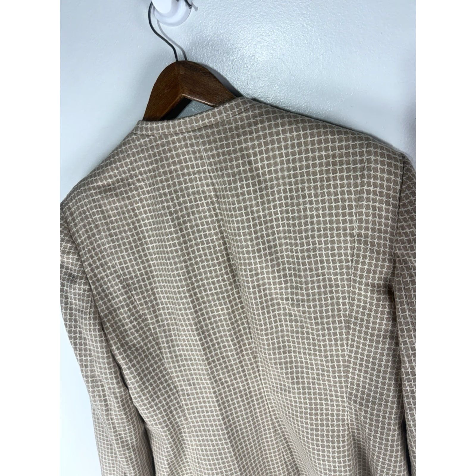 Vintage Vintage Rena Rowan Crm/Beige 100% Wool Full Zip Dress Jacket Womens Size 14 Size XL / US 12-14 / IT 48-50 - 5 Thumbnail