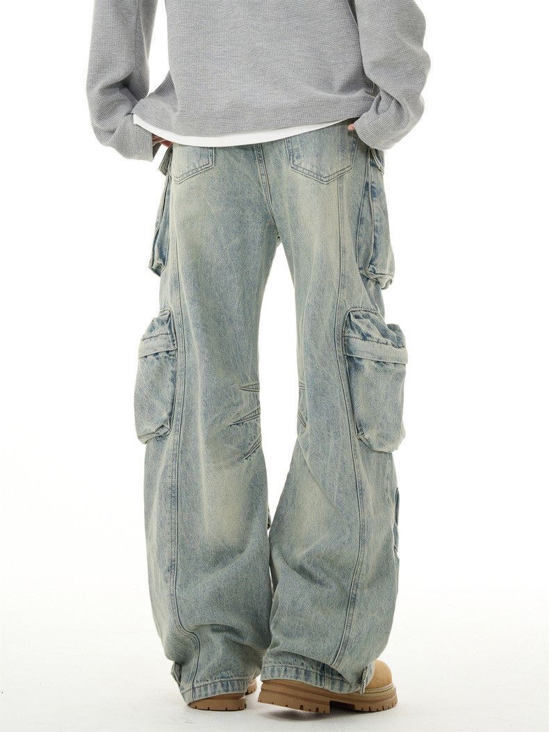 Other Cargo Baggy Men Jeans American Vintage Multi-pocket Size US 31 - 3 Thumbnail