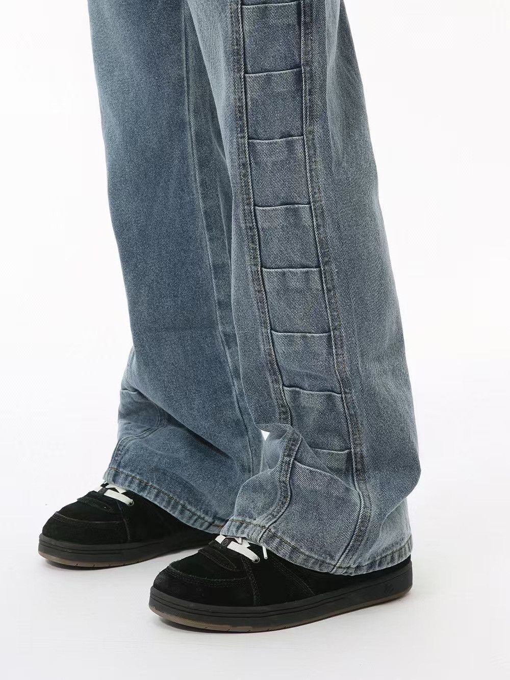 Japanese Brand × Jean Vintage frayed deconstructed micro flare jeans Size US 30 / EU 46 - 5 Thumbnail