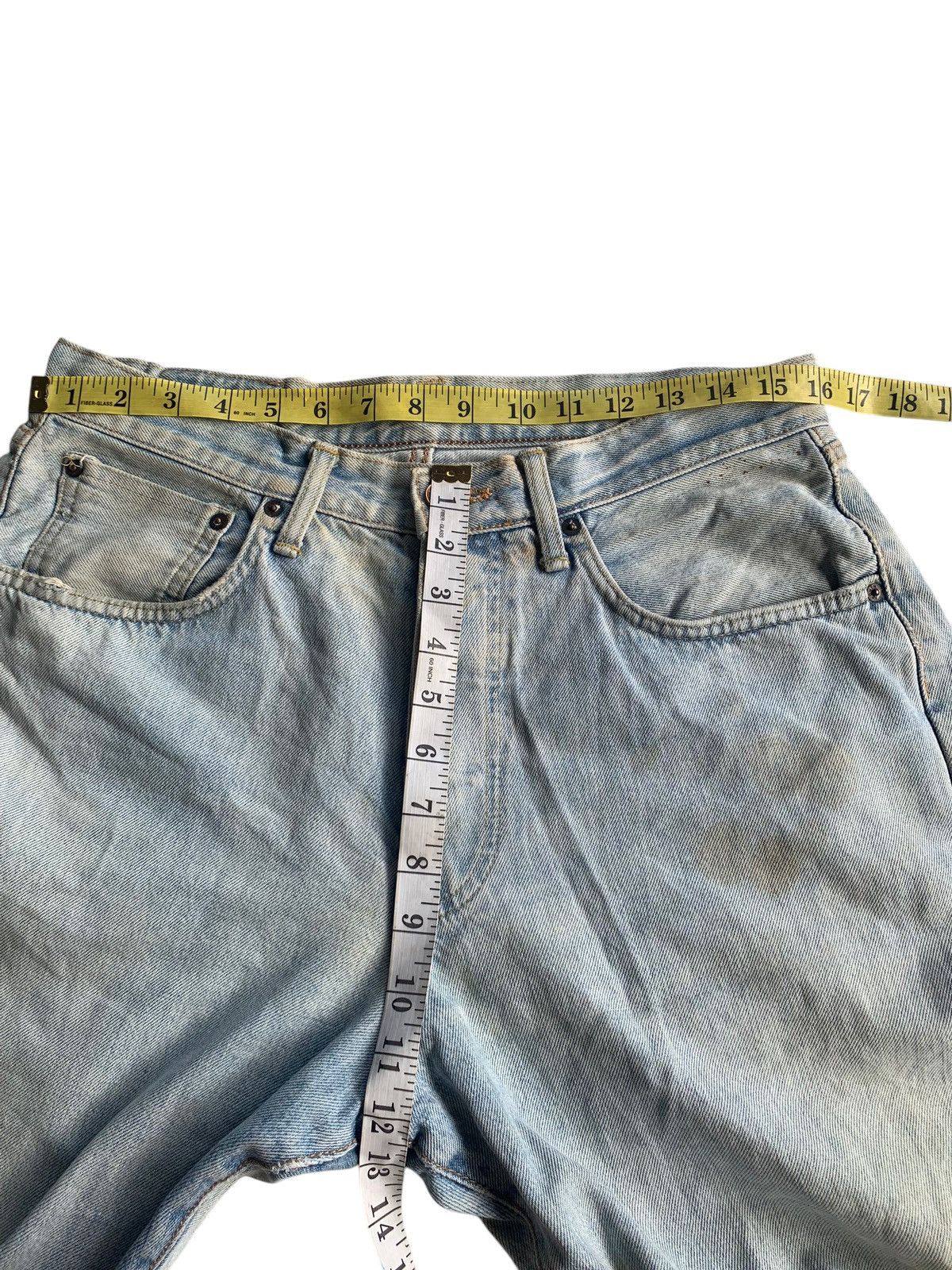 Edwin × Kapital × Vintage EDWIN 505 SELVEDGE BUTTON FLY BAGGY FADED DISTRESSED DENIM Size US 32 / EU 48 - 23 Thumbnail