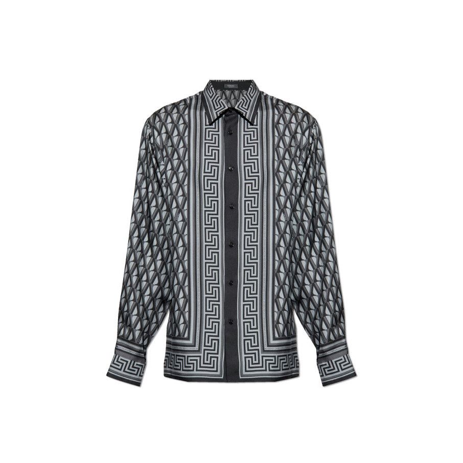 Versace VERSACE Gray Silk Shirt New & Authentic (Men's size:S;) Size US S / EU 44-46 / 1 - 1 Preview