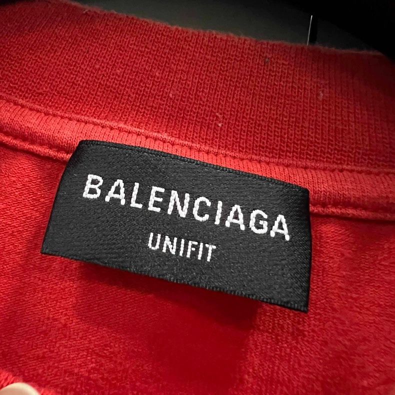 Balenciaga Balenciaga Red side stripe logo short sleeve Size US M / EU 48-50 / 2 - 3 Thumbnail