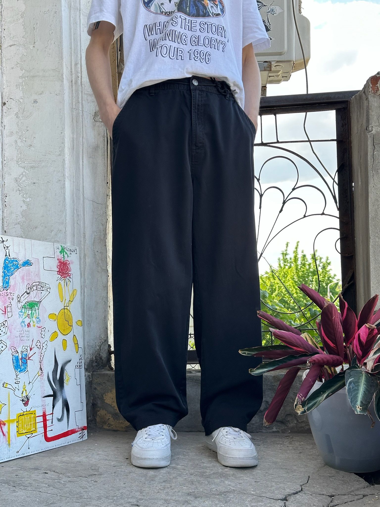 Vintage Y2K Oakley Pants Baggy skull logo