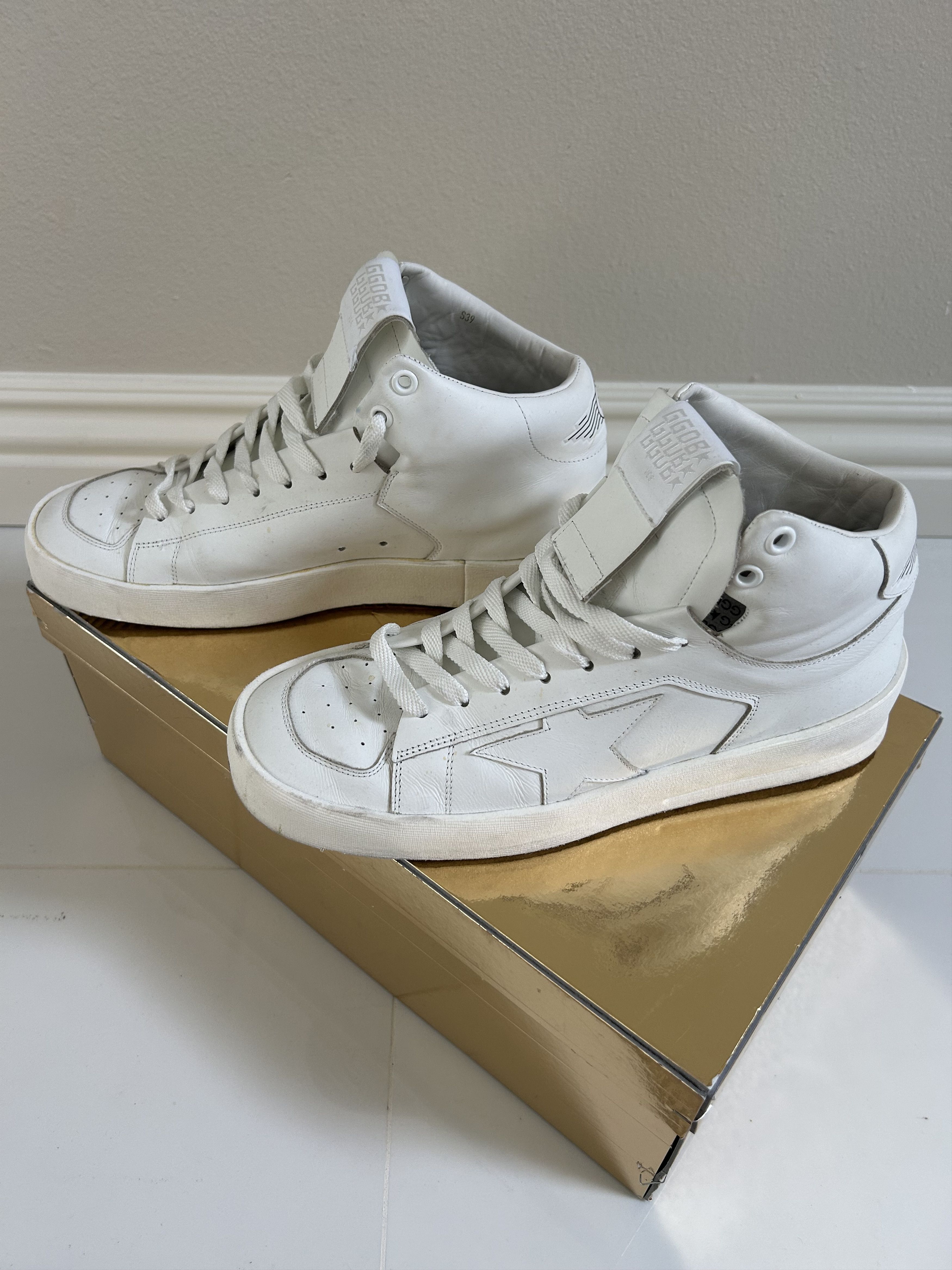 Golden Goose Golden Goose white Stardan mid top Size US 6 / EU 39 - 3 Thumbnail