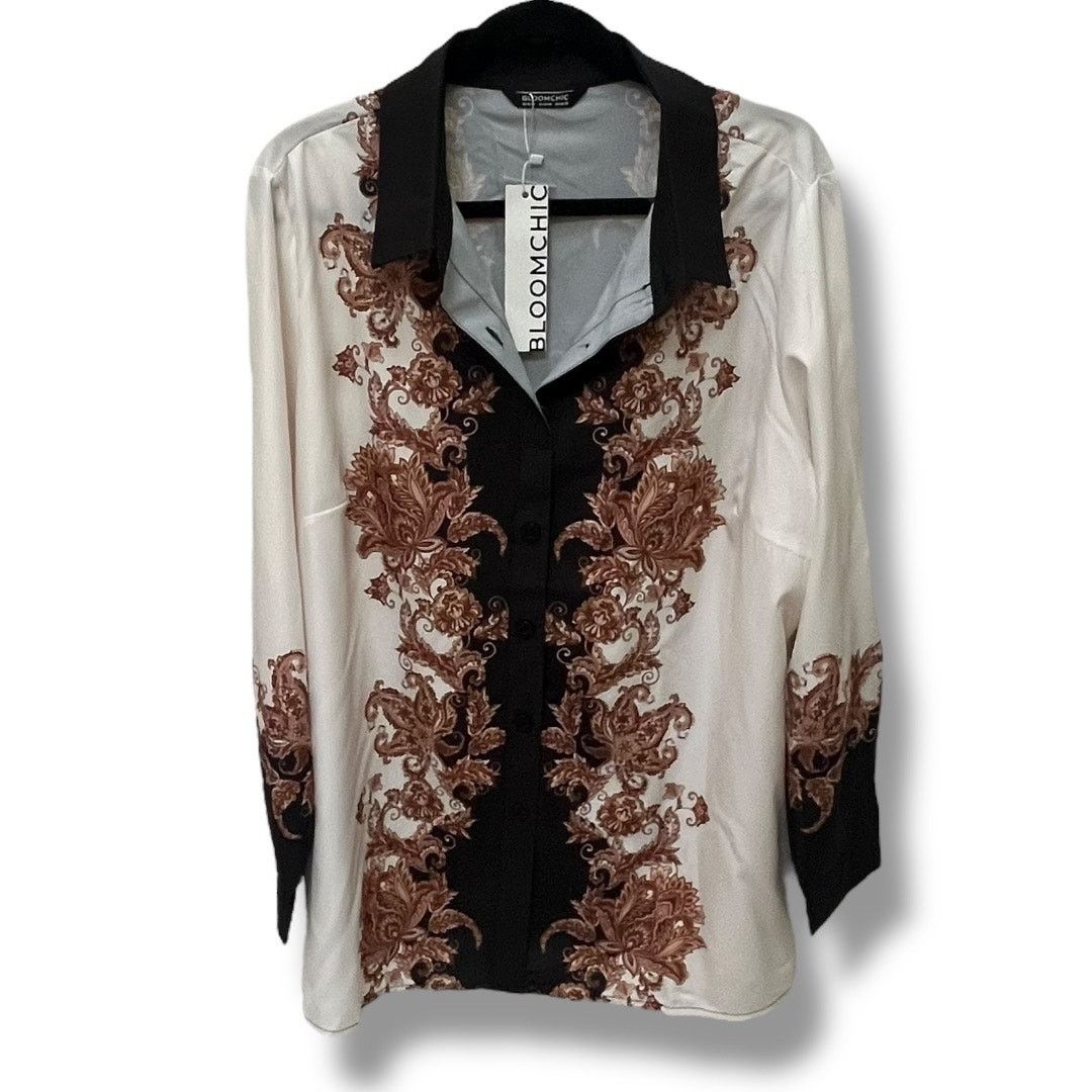 Other Bloomchic long sleeve graphic floral paisley blouse NEW Size XXL / US 16-18 / IT 52-54 - 3 Thumbnail