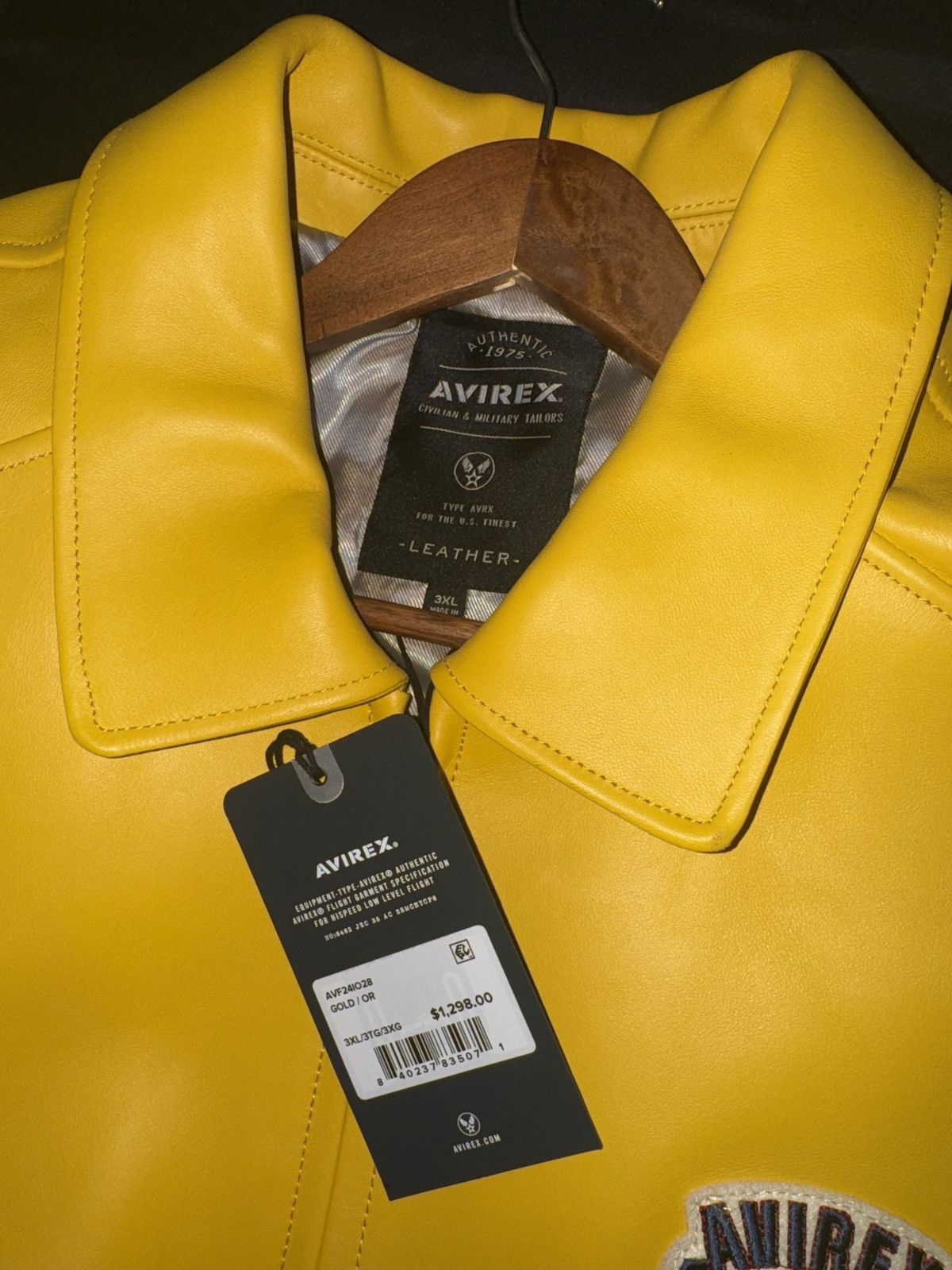 Avirex Yellow Leather Avirex Jacket Size US XXL / EU 58 / 5 - 4 Thumbnail