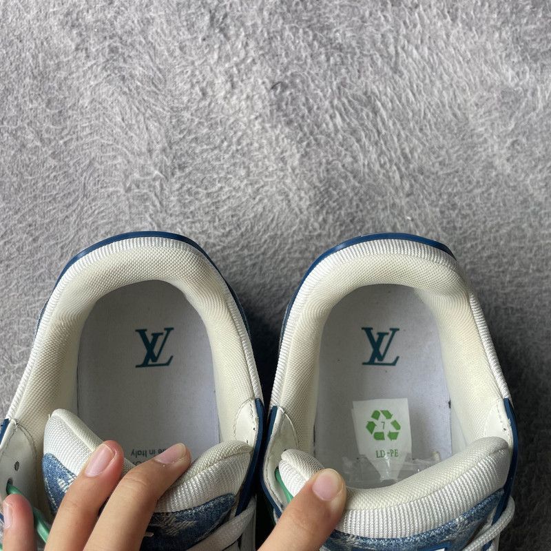 Louis Vuitton Louis Vuitton Denim Trainers in Blue and White -2508 Size US 10 / EU 43 - 8 Thumbnail