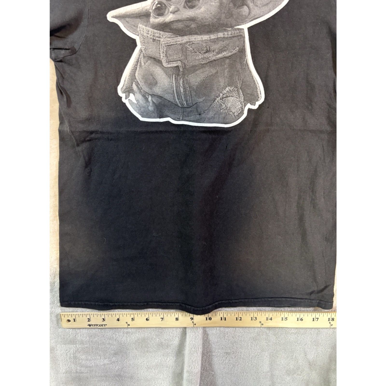 Star Wars Star Wars The Child Grogu Mens Black Graphic T-Shirt XS Crew Neck Short Sleeve Graphic Print Distress Knit Cotton Regular Size US XS / EU 42 / 0 - 6 Thumbnail