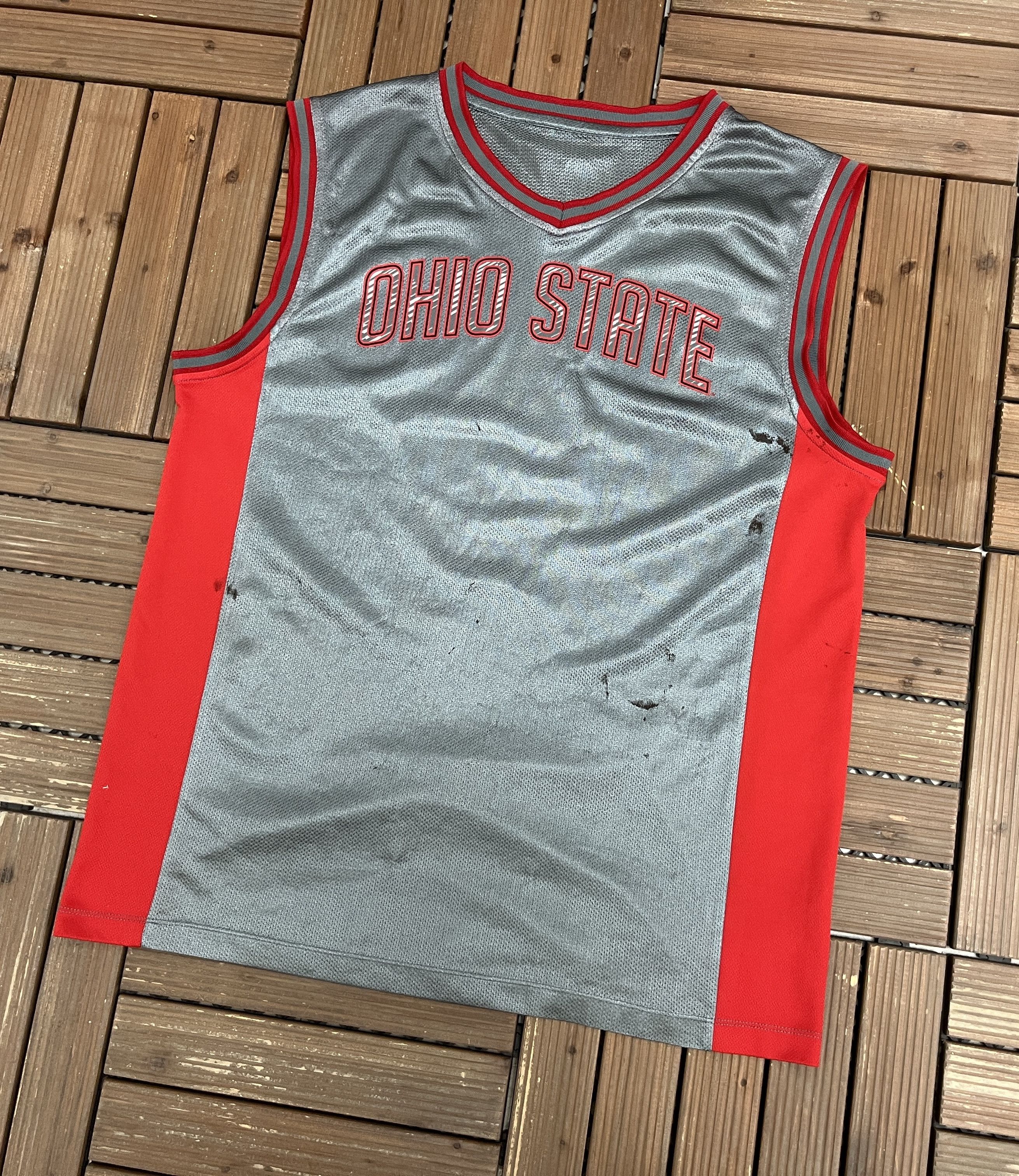 Vintage Ohio State Buckeyes Vintage Grey Basketball Jersey Size US L / EU 52-54 / 3 - 3 Thumbnail