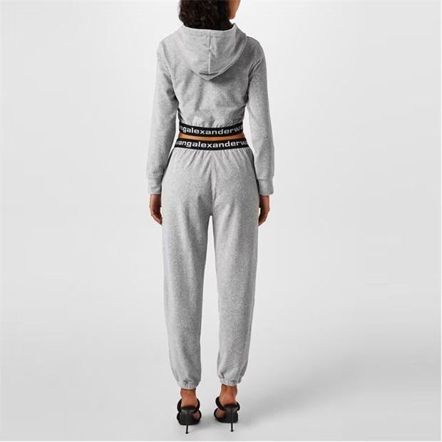 Alexander Wang o1g2r1mq0824 Cropped Hoodies in Black & Grey Size S / US 4 / IT 40 - 5 Thumbnail