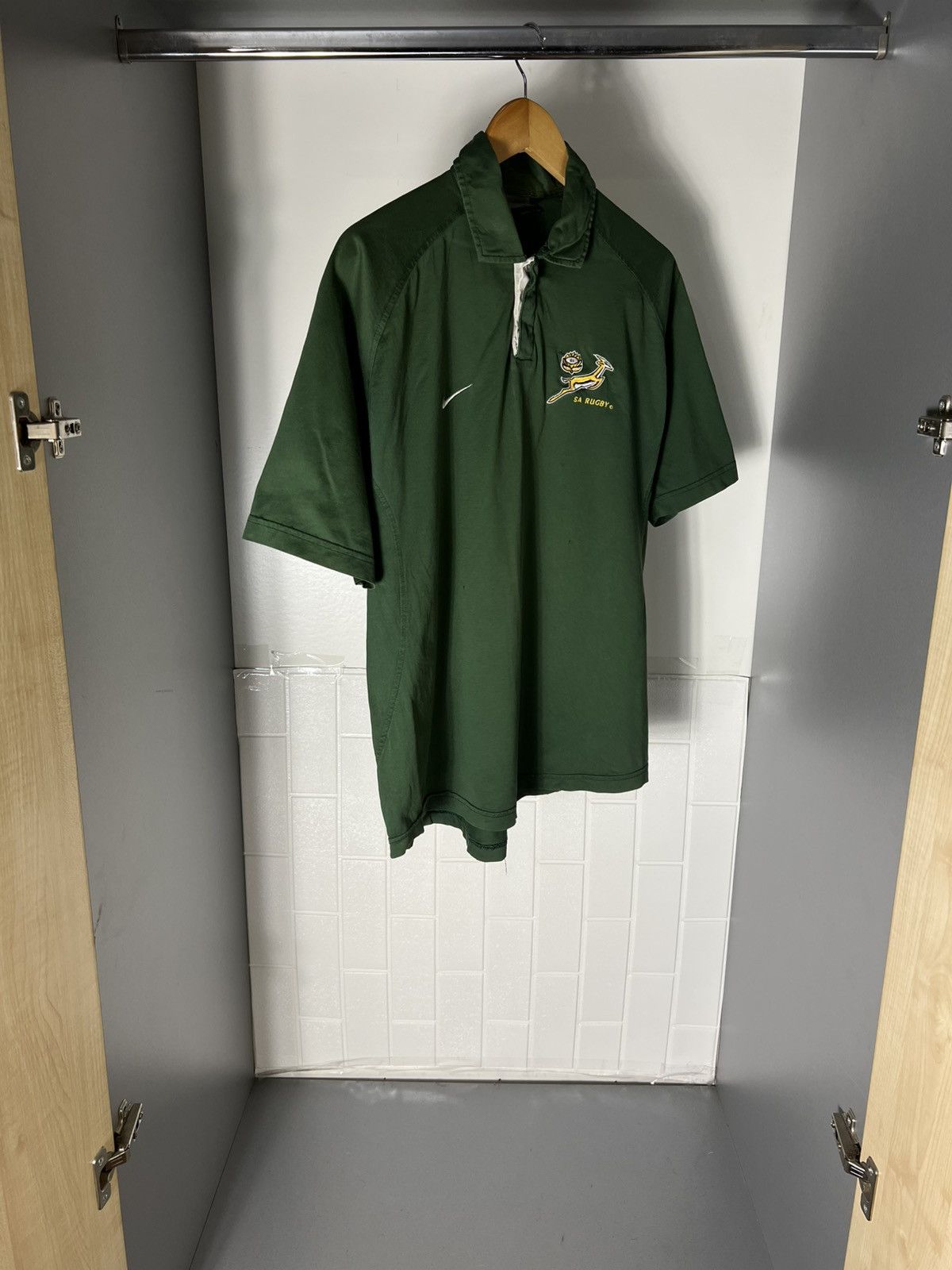 Nike VINTAGE NIKE SOUTH AFRICA RETRO RUGBY JERSEY BLOKE Y2K 90s Size US L / EU 52-54 / 3 - 4 Thumbnail