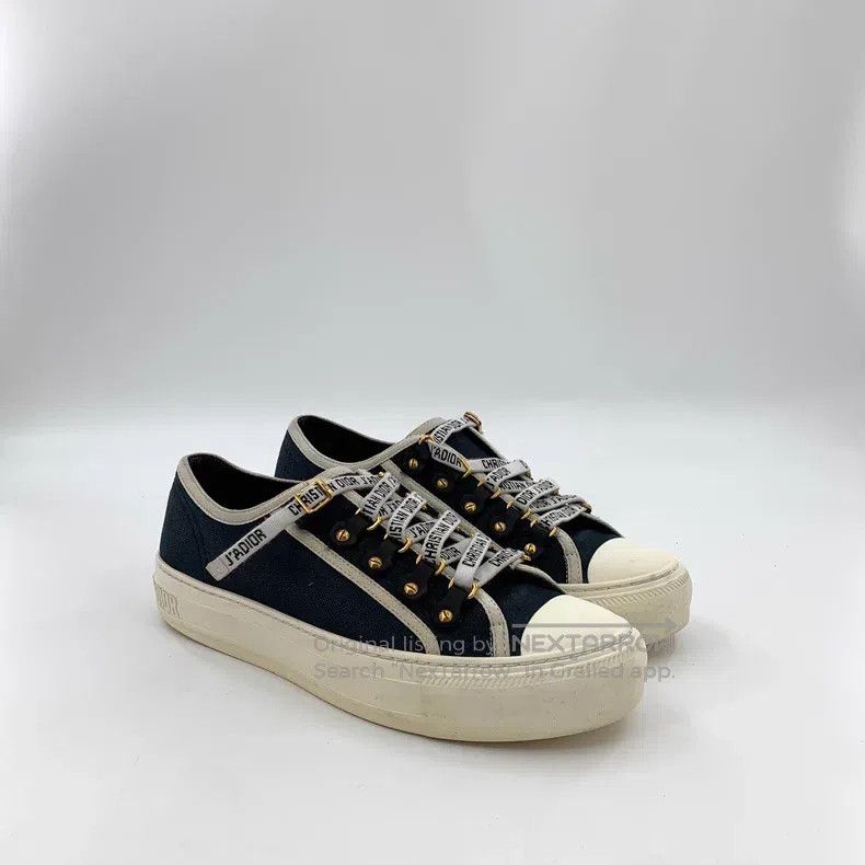 Dior Dior Black logo letter lace-up casual flat board shoes Size US 6 / IT 36 - 2 Thumbnail