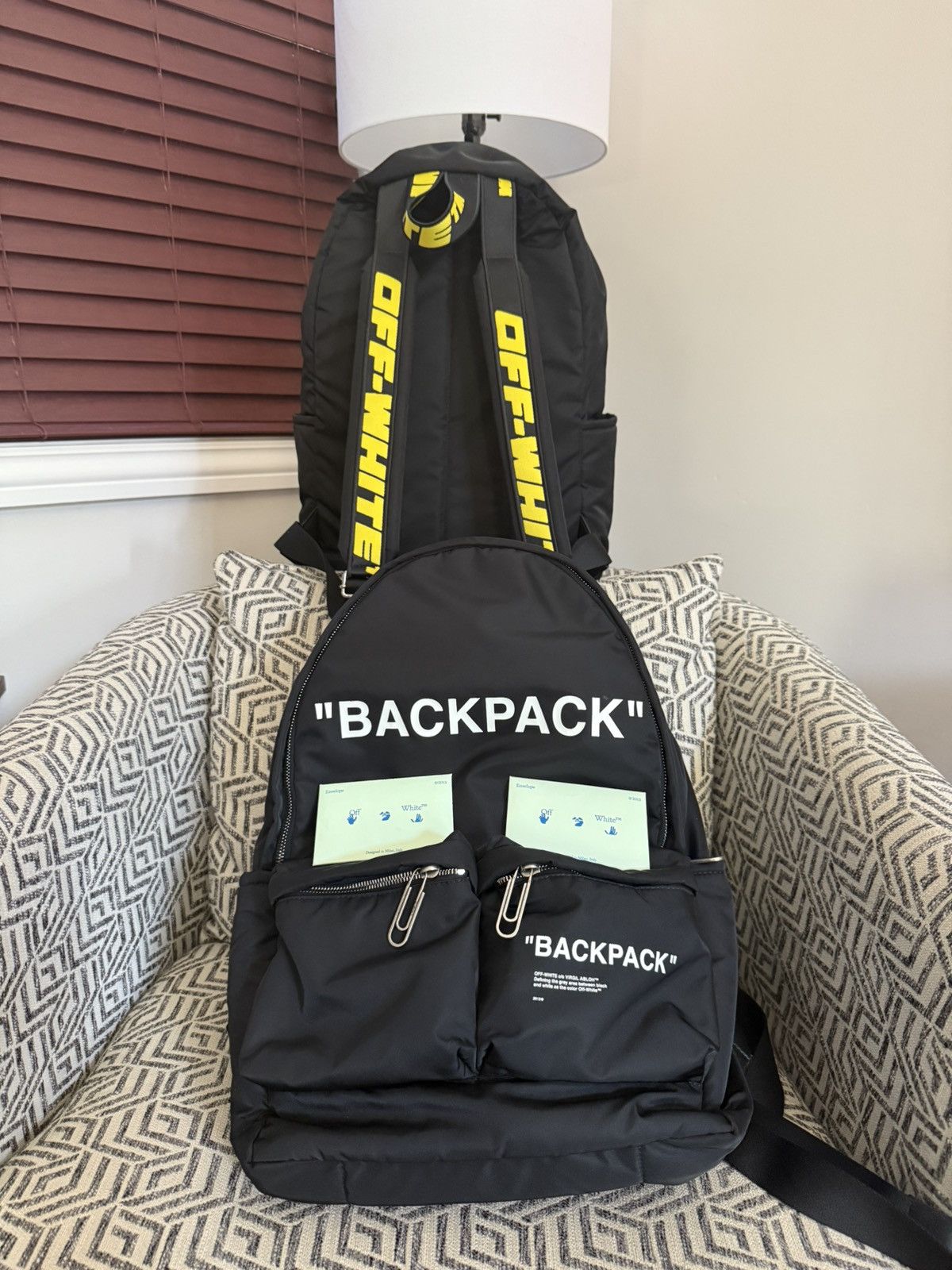 Off-White OFF‑WHITE Quote Backpack Black/White Size ONE SIZE - 6 Thumbnail