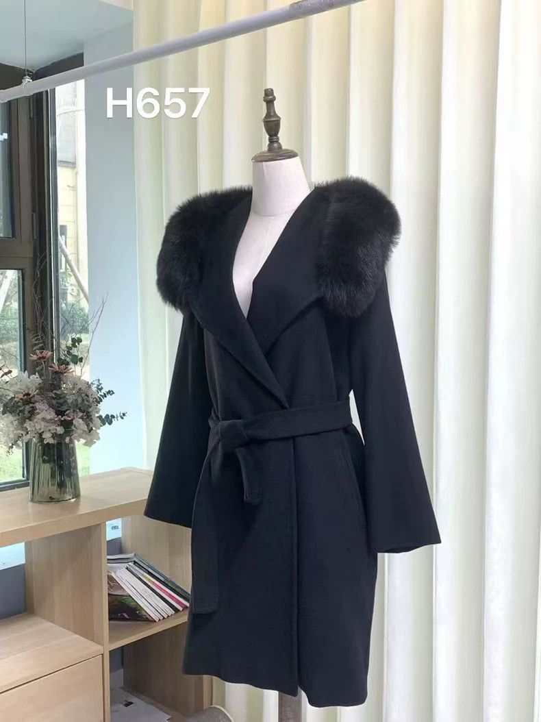 Max Mara Max Mara Fur Collar Coat Wool Thermal Midi Jacket Size S / US 4 / IT 40 - 1 Thumbnail