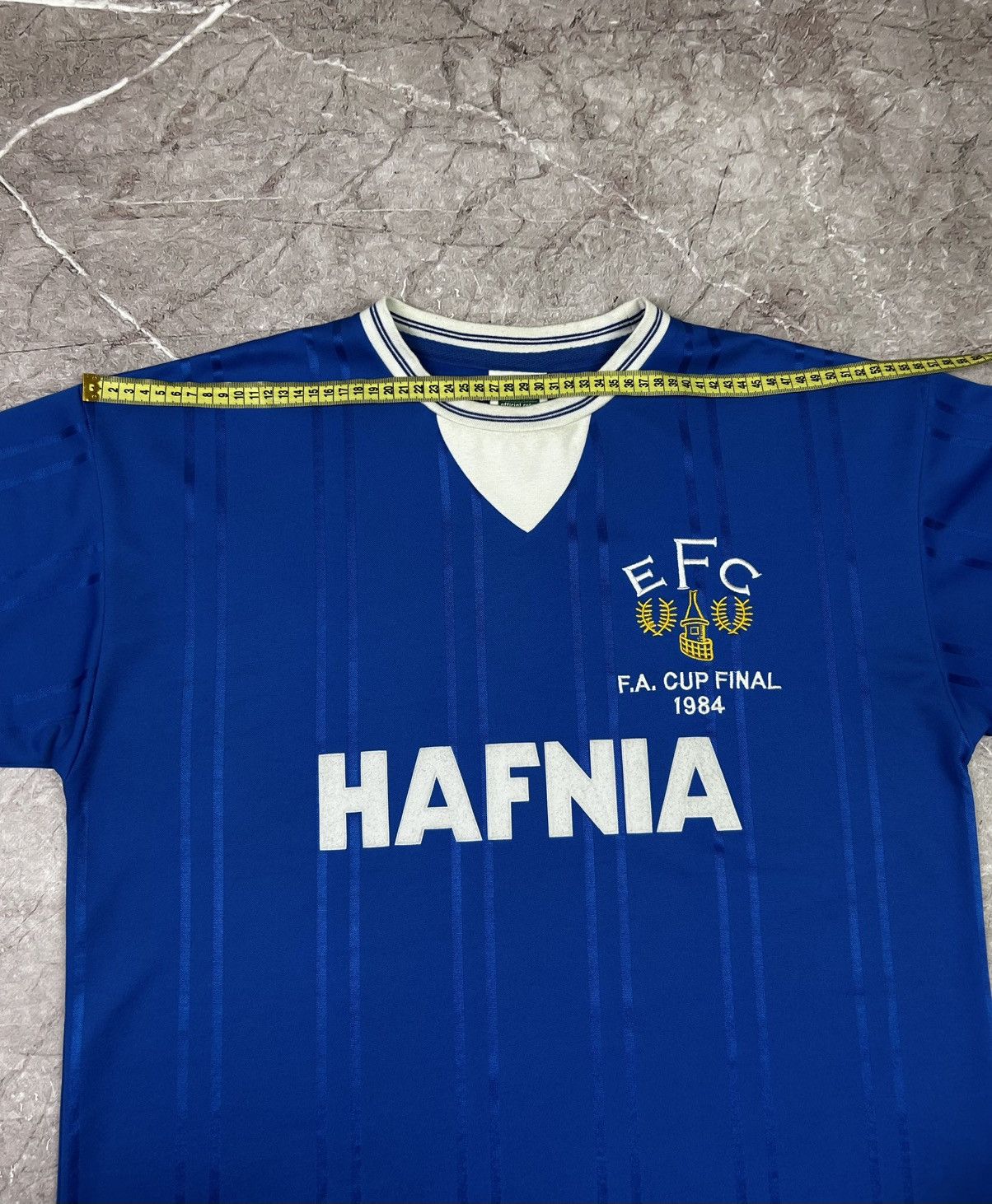 Vintage Vintage 90s Retro Score Draw Everton Soccer Jersey Size US L / EU 52-54 / 3 - 9 Thumbnail