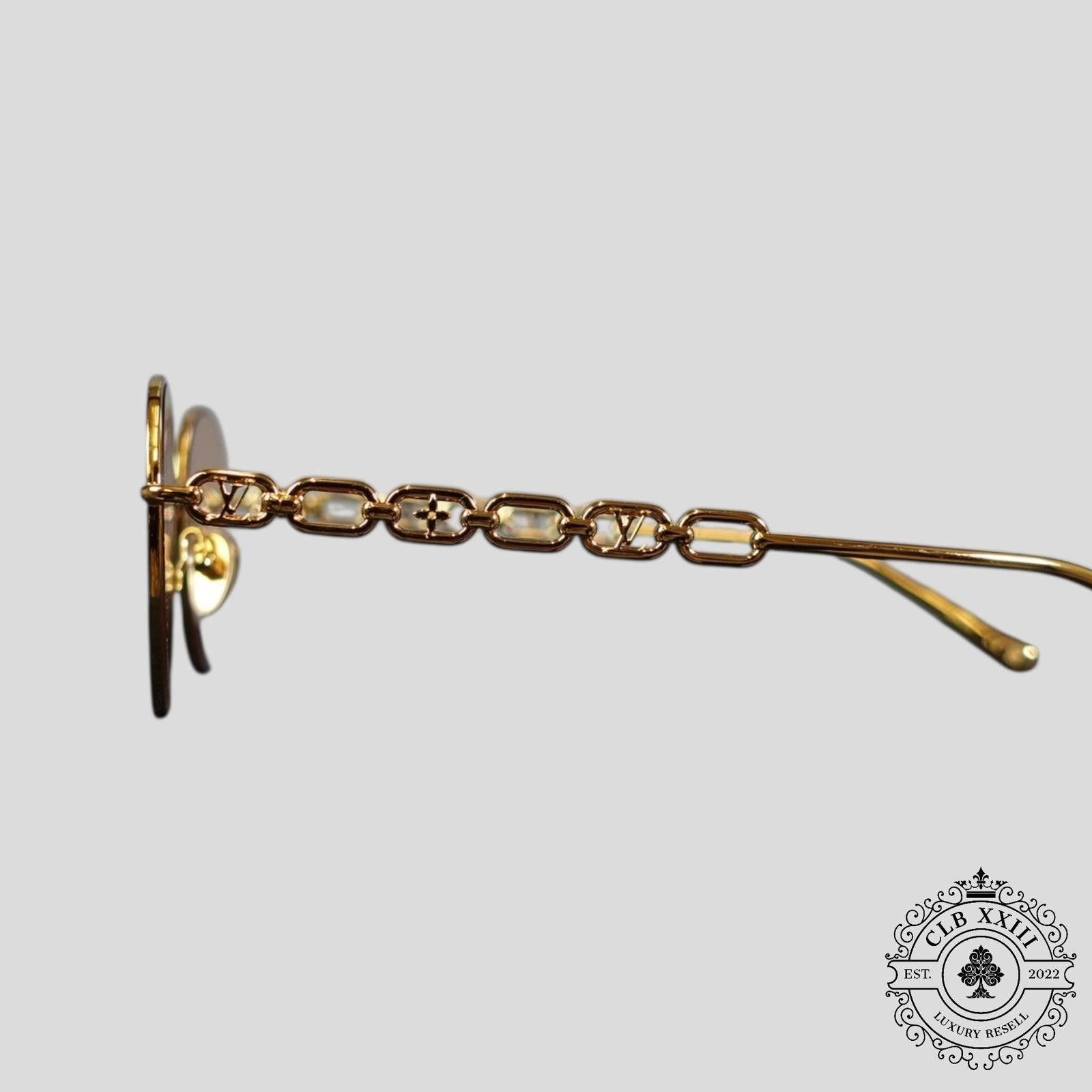 Louis Vuitton Louis Vuitton Chain Glasses in Gold Size ONE SIZE - 3 Thumbnail