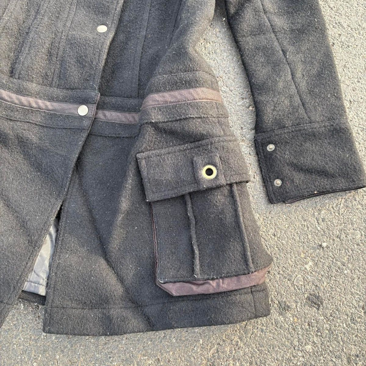 Japanese Brand ERIOT Wool Military Utility Coat Black Y2K Gothic Size S / US 4 / IT 40 - 8 Thumbnail