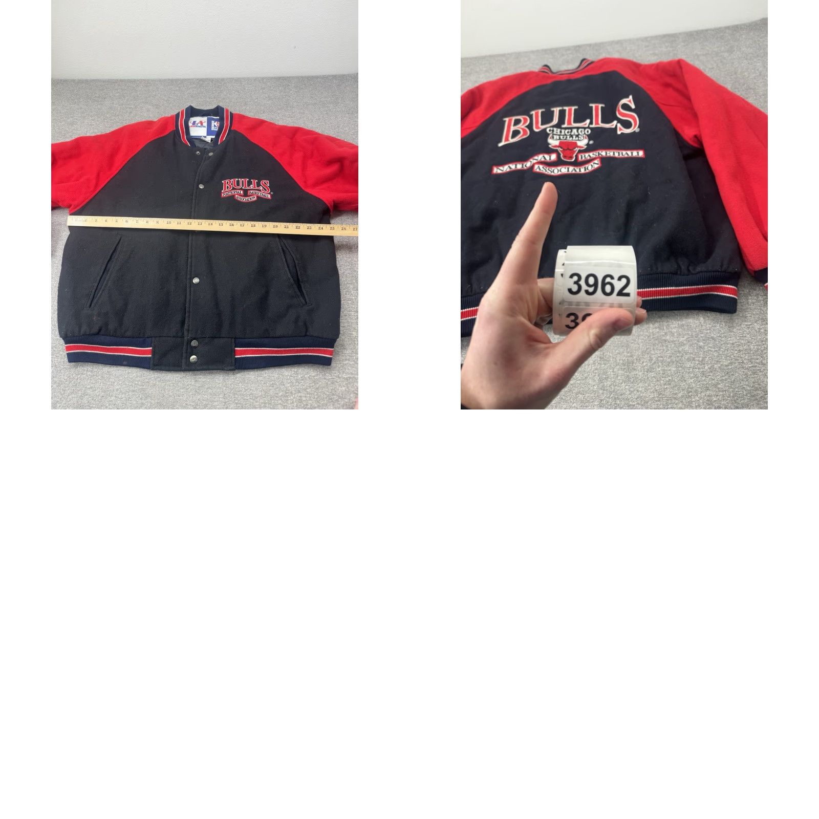 Logo Athletic VINTAGE Chicago Bulls NBA Logo Athletic Jacket Mens XL Black Red Full Zip Size US XL / EU 56 / 4 - 8 Thumbnail