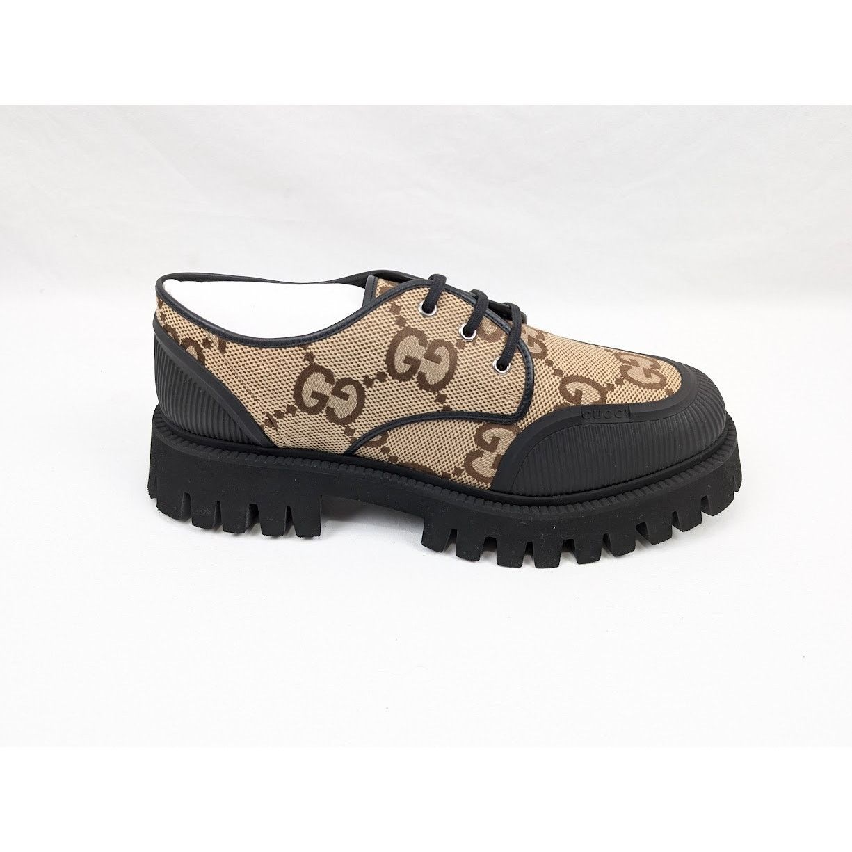 Gucci o1rshd1 Macro GG Canvas Soft Shoes in Camel Ebony/Nero Size US 12.5 / EU 45-46 - 1 Thumbnail